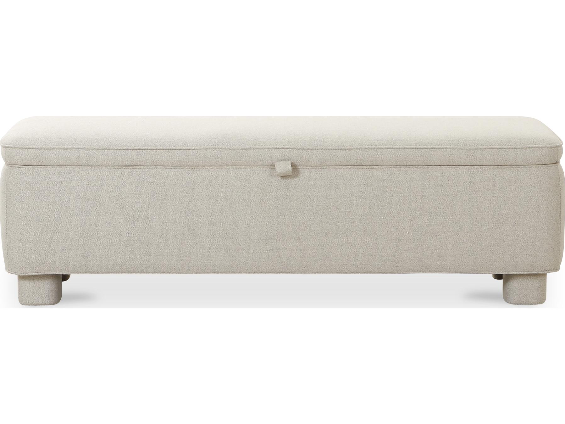 Moe's Home Ichigo Light Grey Upholstered Accent Bench