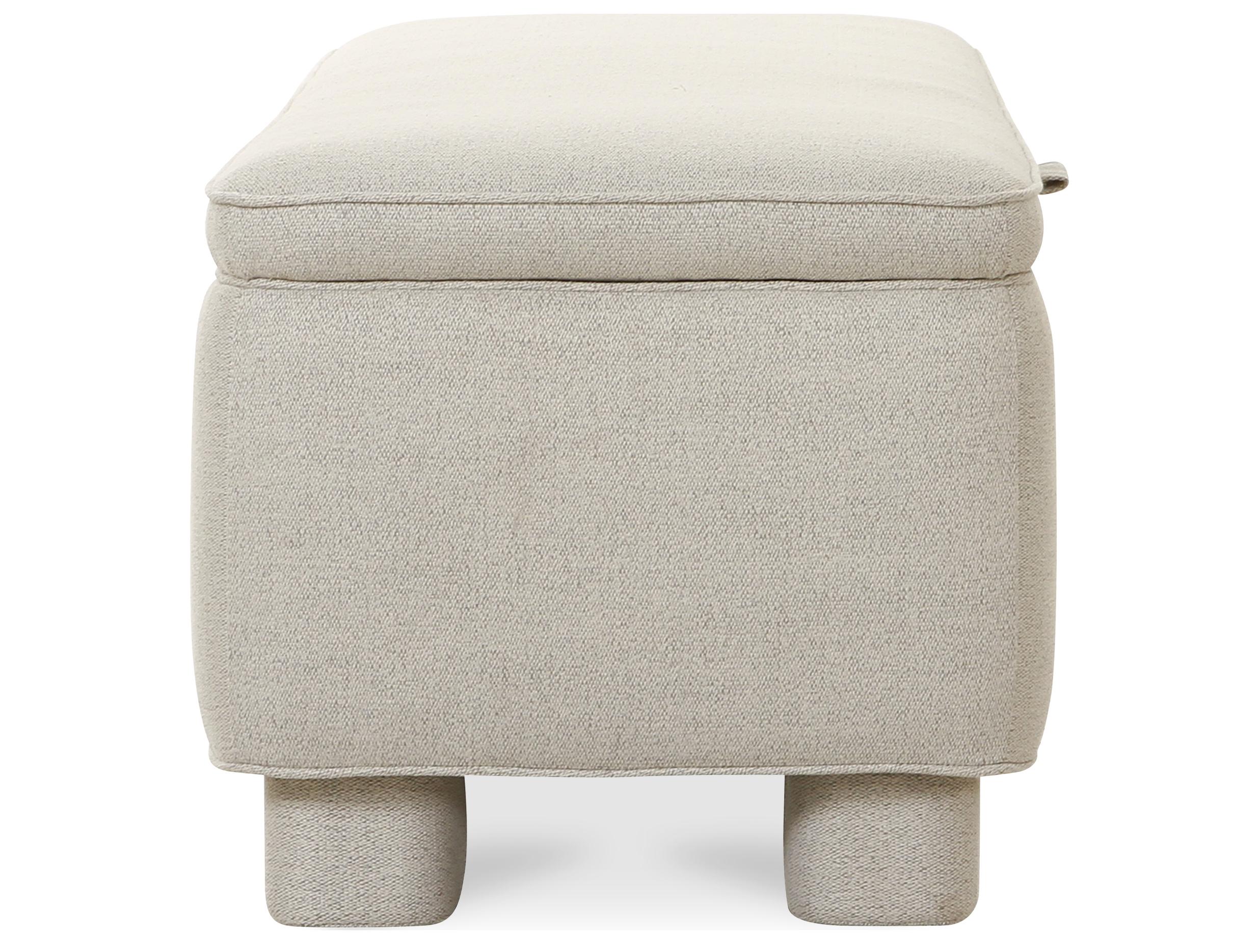 Moe's Home Ichigo Light Grey Upholstered Accent Bench