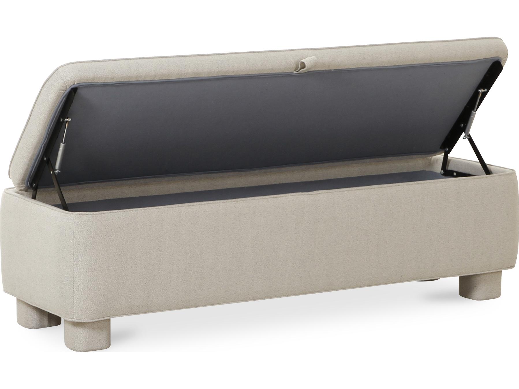 Moe's Home Ichigo Light Grey Upholstered Accent Bench