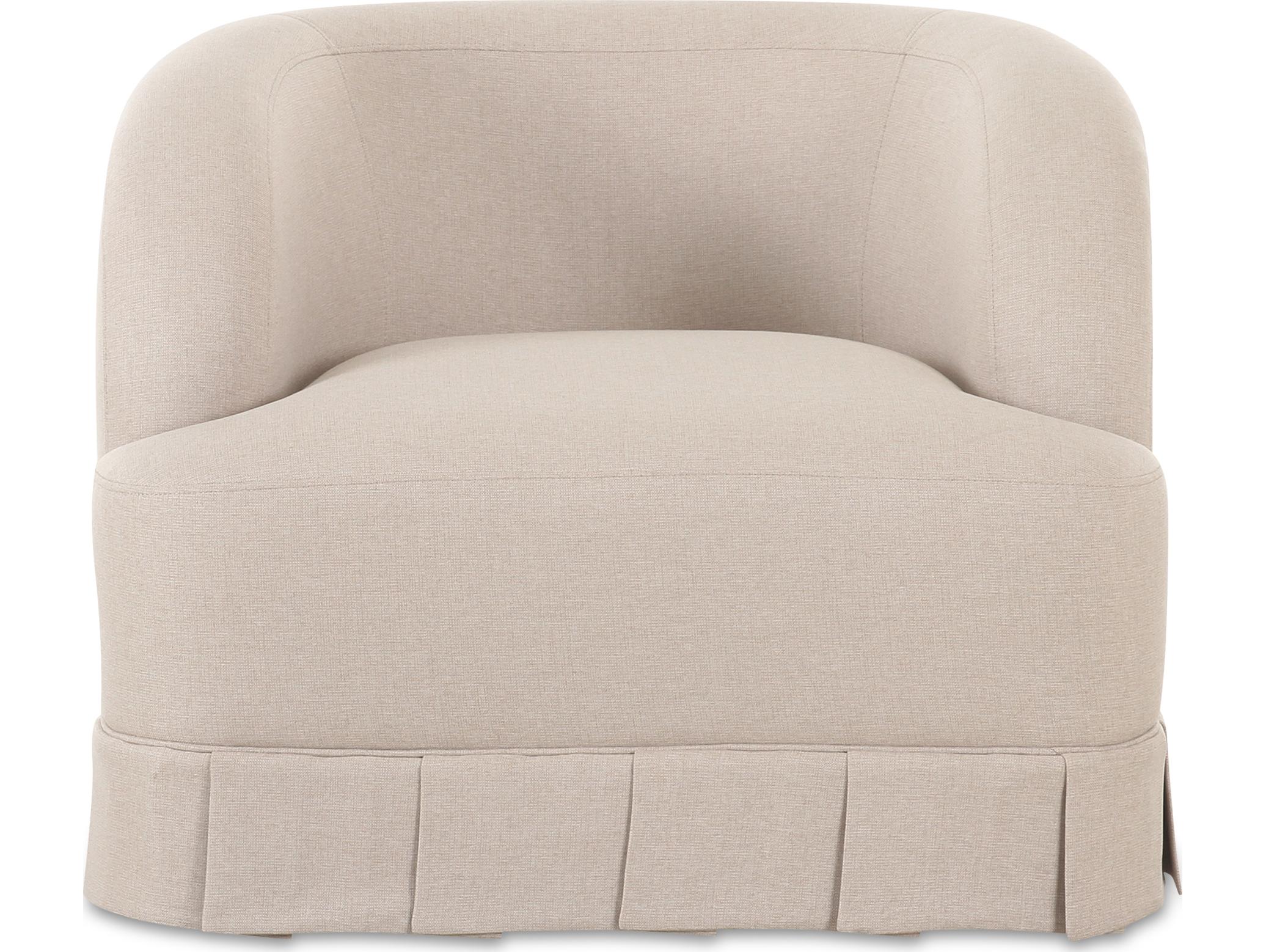 Moe's Home Maren Swivel Beige Accent Chair