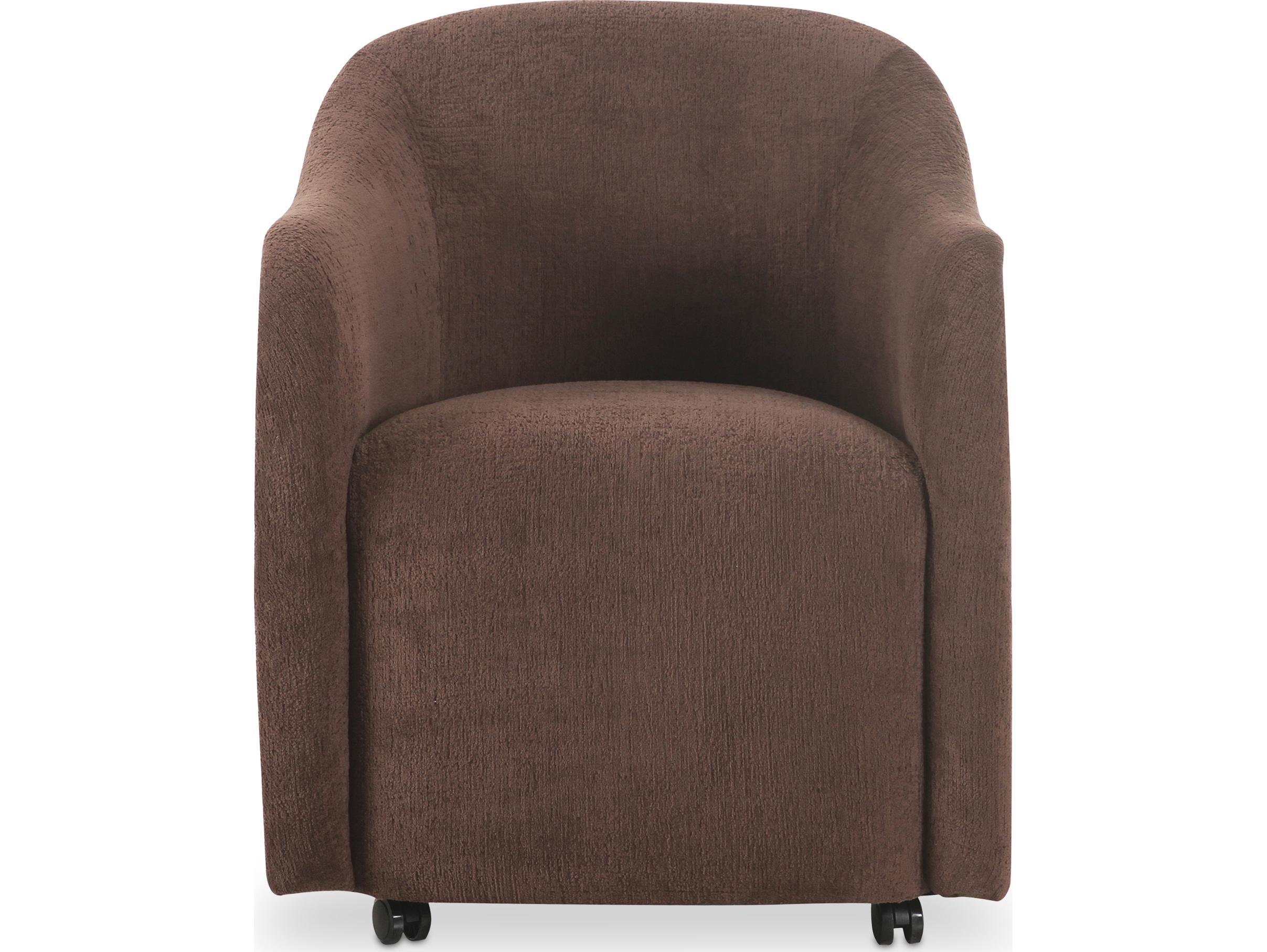 Moe's Home Drava Rolling Dining Chair Dark Brown