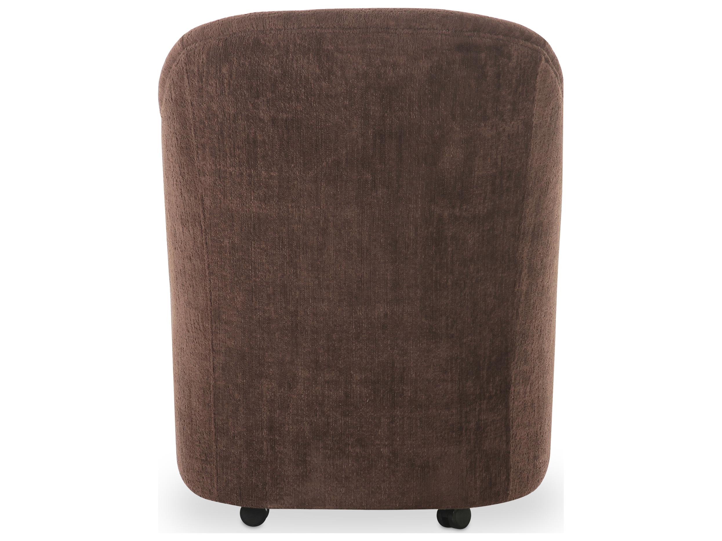 Moe's Home Drava Rolling Dining Chair Dark Brown