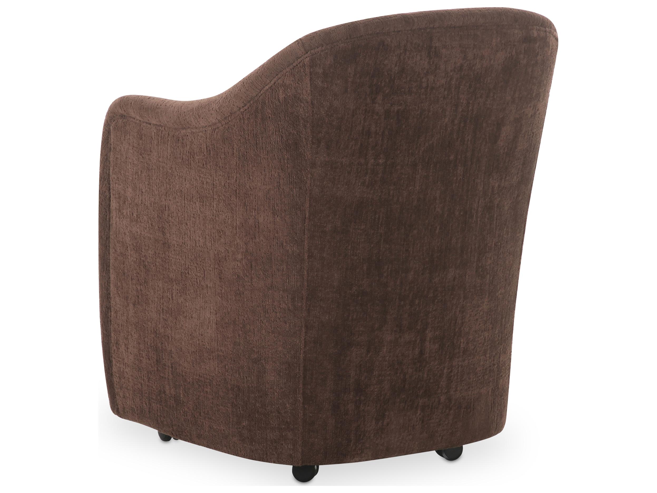Moe's Home Drava Rolling Dining Chair Dark Brown