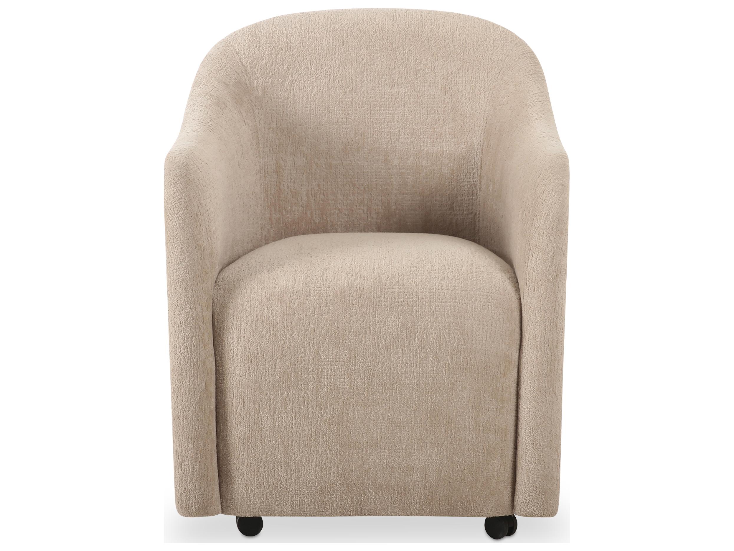 Moe's Home Drava Rolling Dining Chair Beige