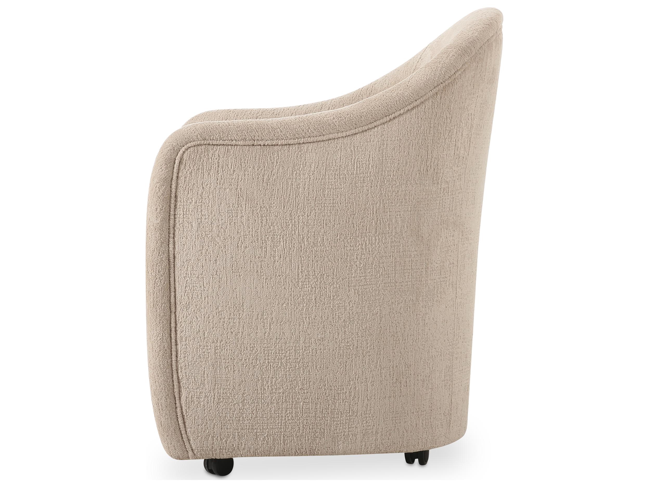 Moe's Home Drava Rolling Dining Chair Beige