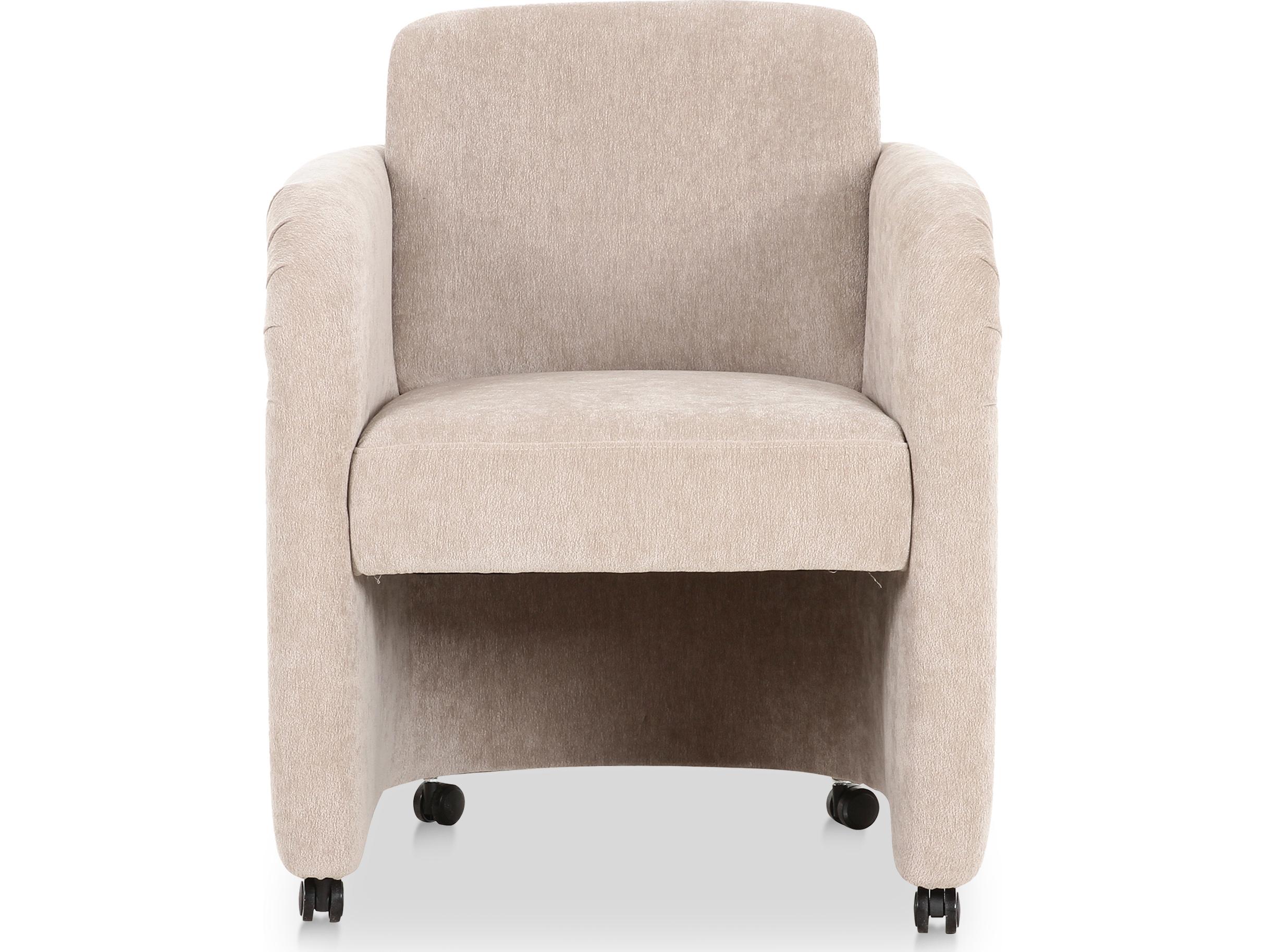 Moe's Home Mesto Rolling Dining Chair Taupe