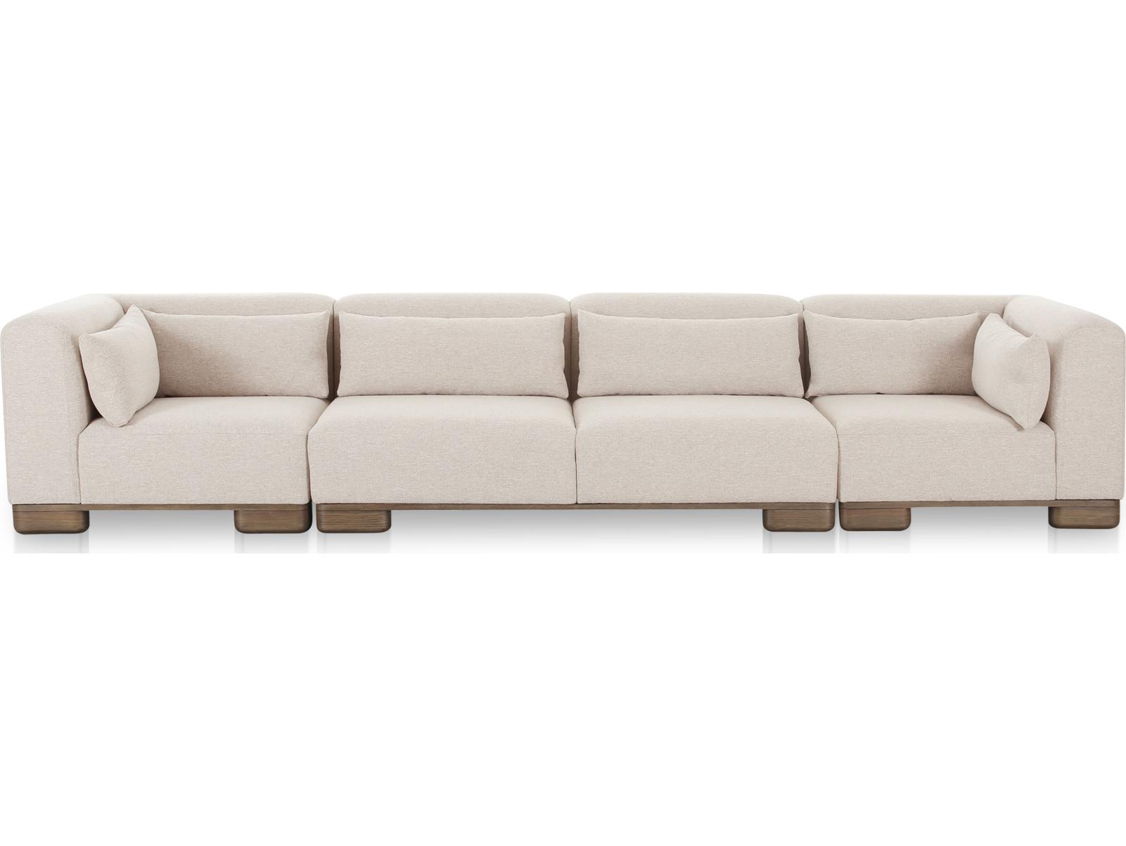 Moe's Home June Beige Upholstered Sofa