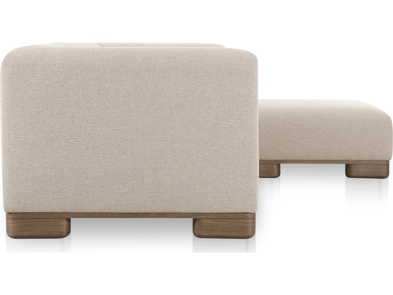 Moe's Home June Beige Upholstered Sectional Sofa