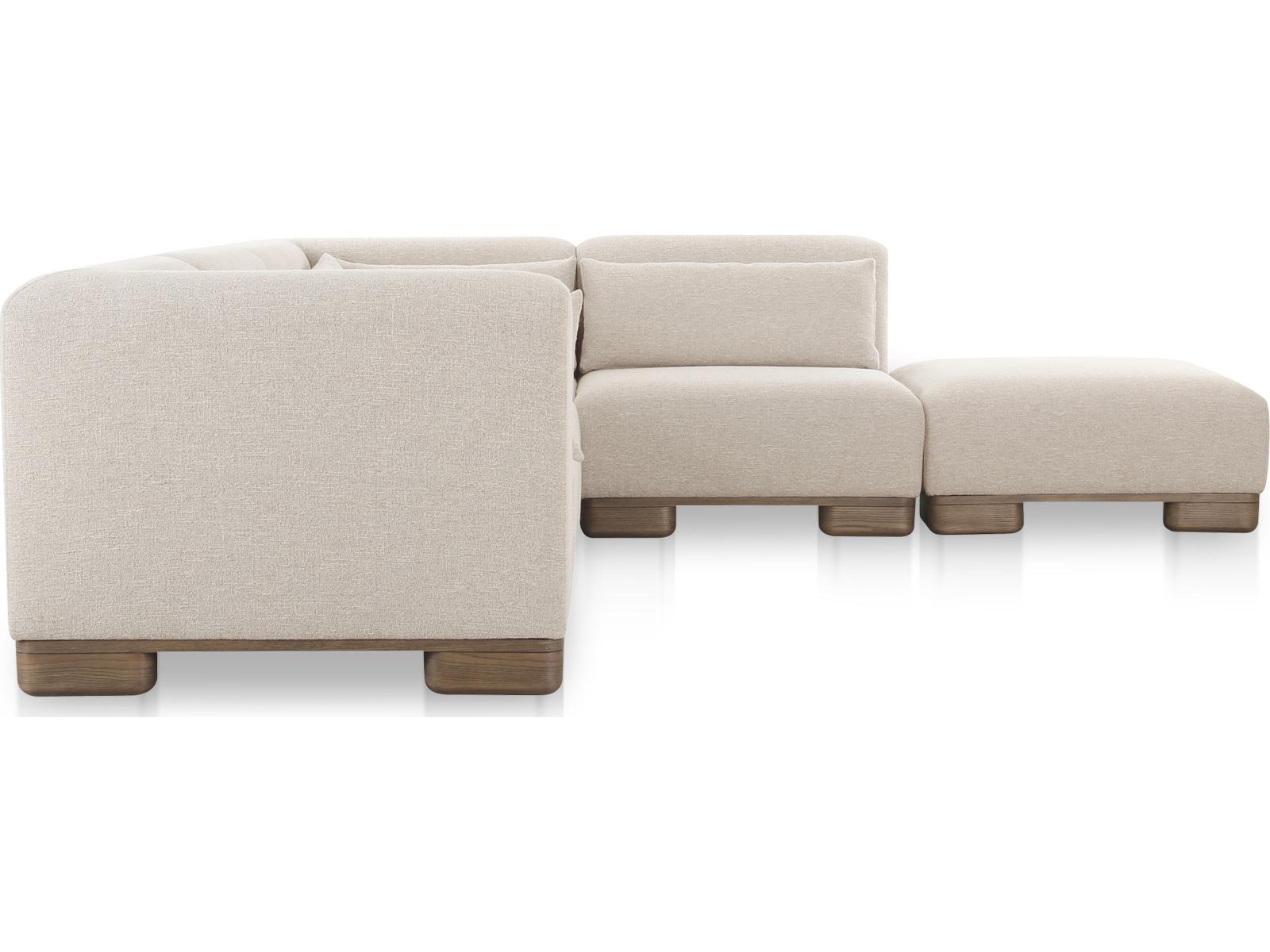 Moe's Home June Beige Upholstered Sectional Sofa