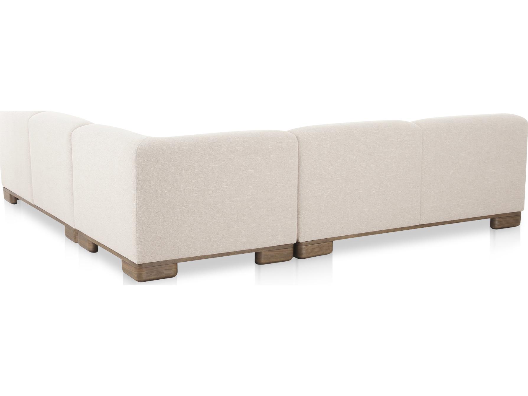Moe's Home June Beige Upholstered Sectional Sofa