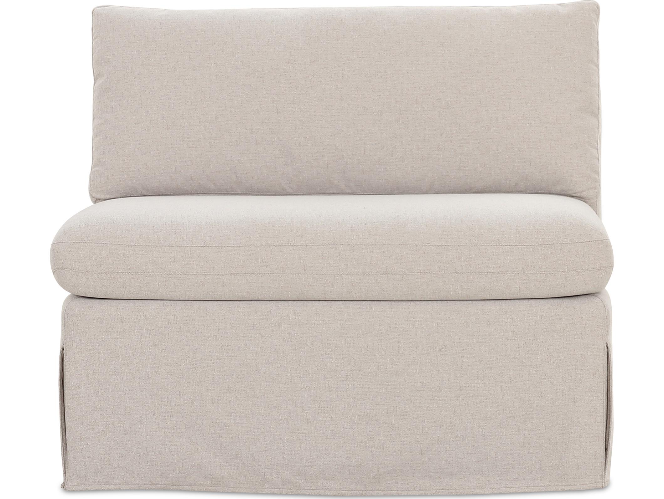 Moe's Home Fable Beige Upholstered Armless Dining Chair