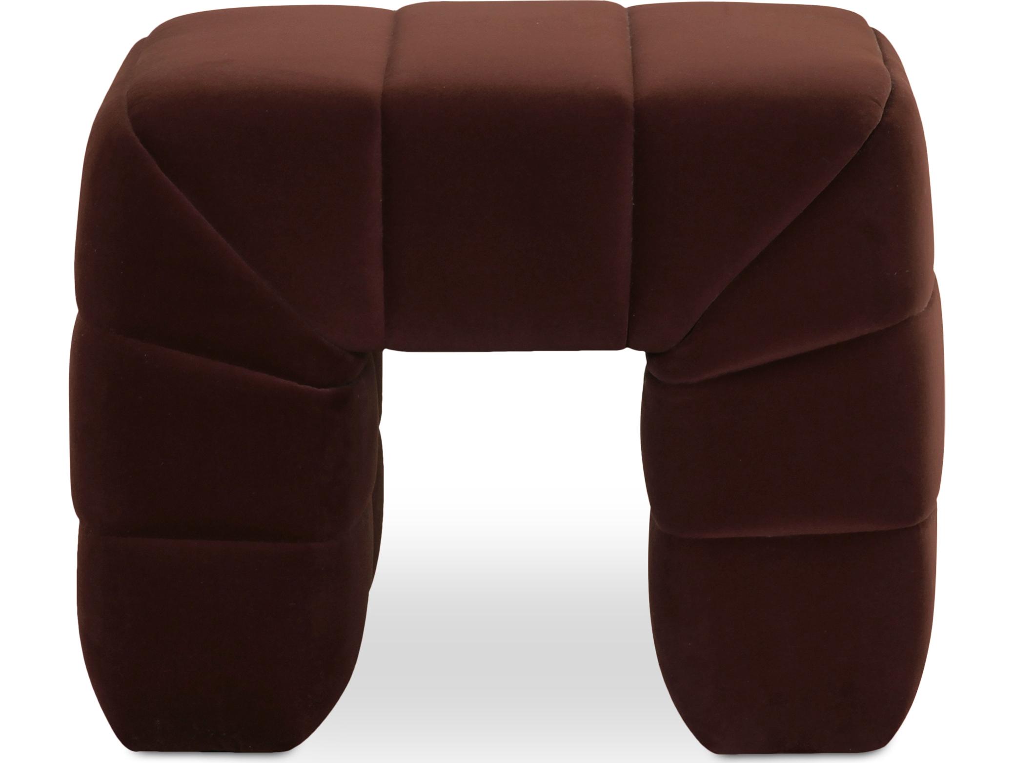 Moe's Home Verity Brown Upholstered Accent Stool