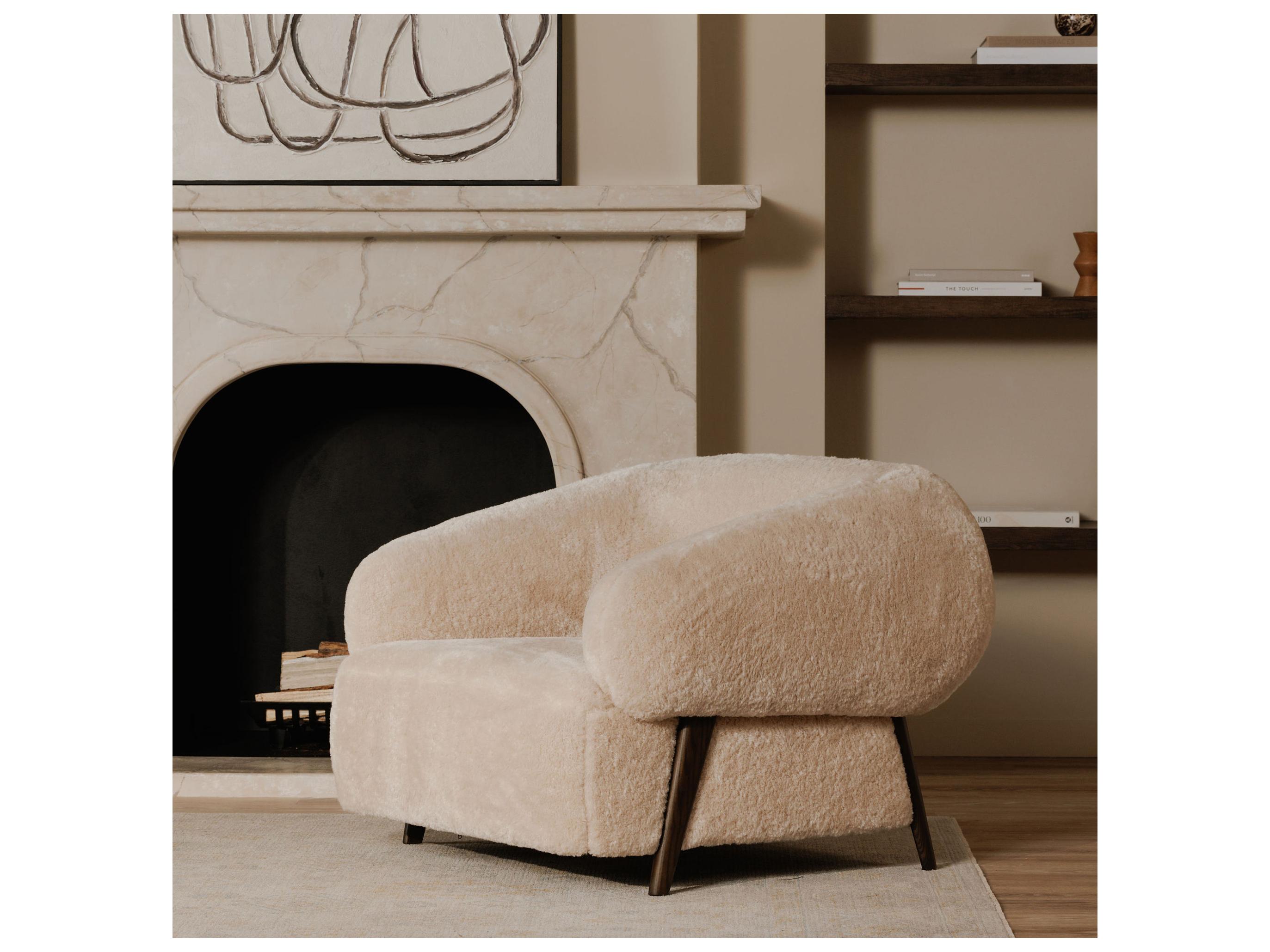 Moe's Home Devlin White Accent Chair