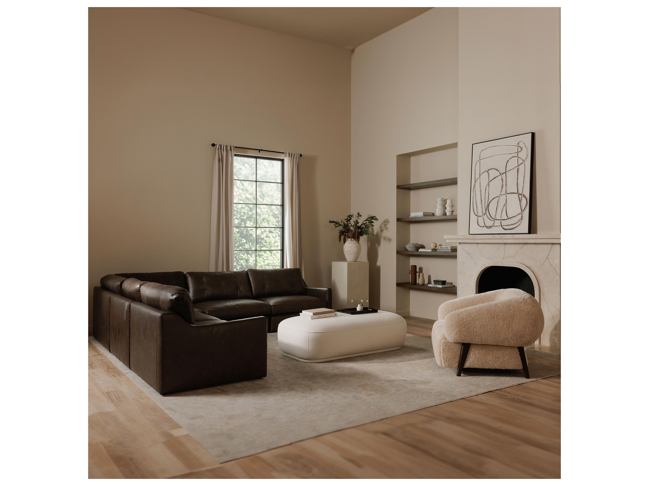 Moe's Home Devlin White Accent Chair