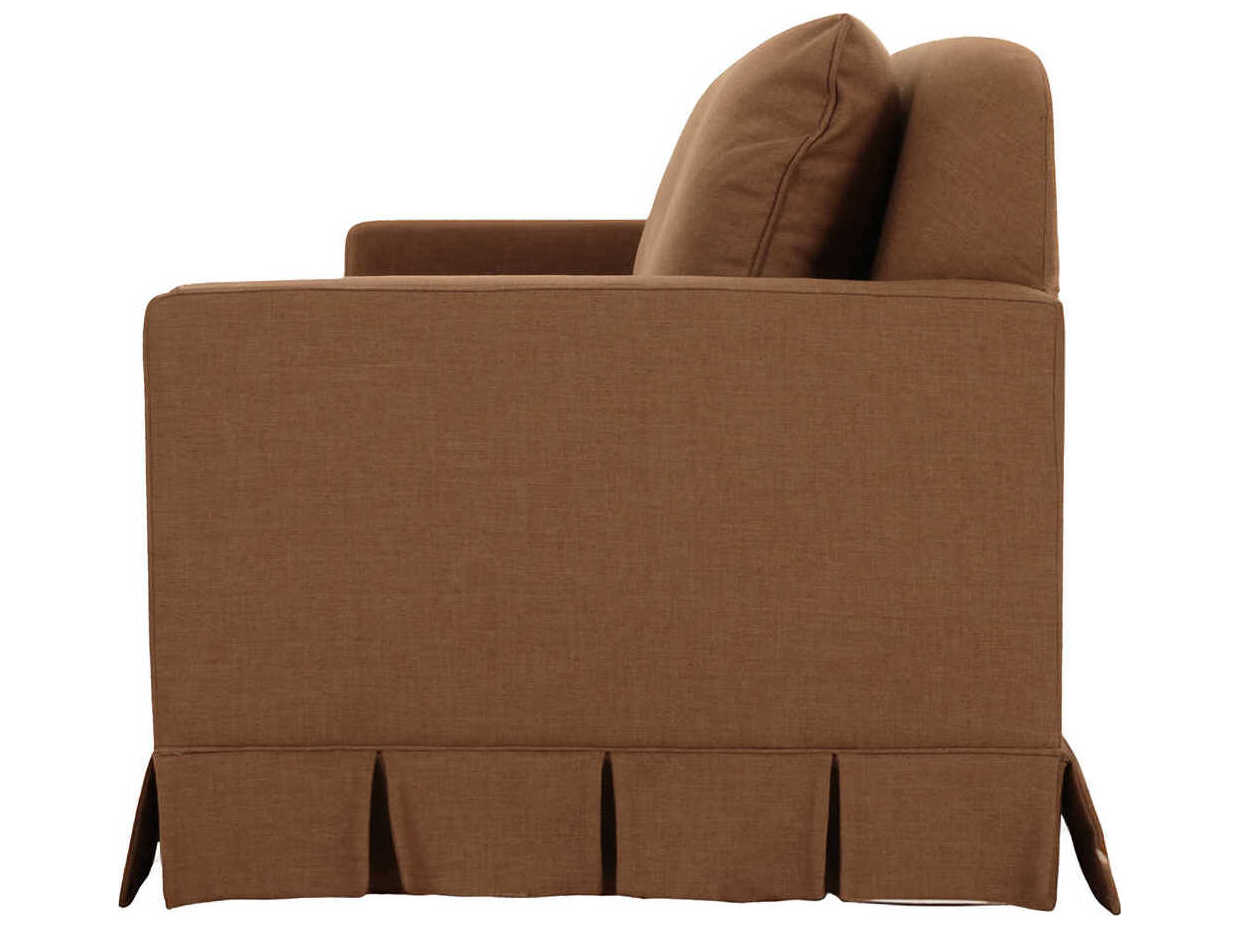 Moe's Home Pellicano Terracotta Orange Upholstered Sofa