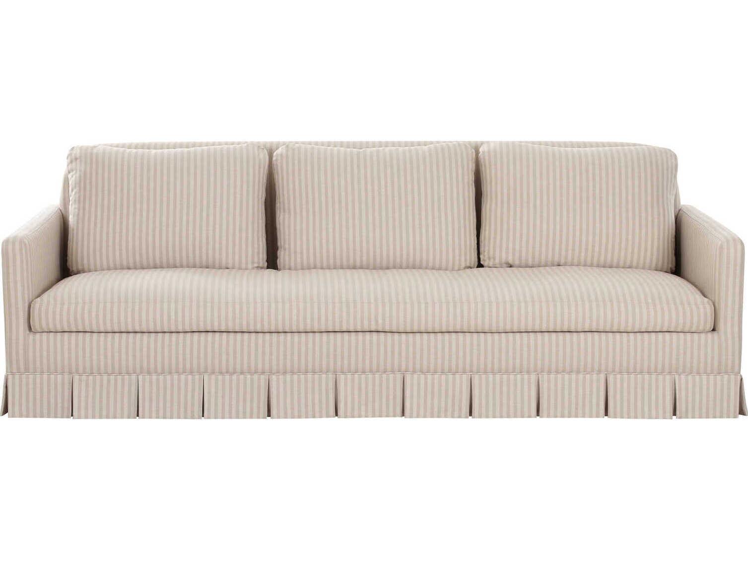 Moe's Home Pellicano Beige Stripe Upholstered Sofa