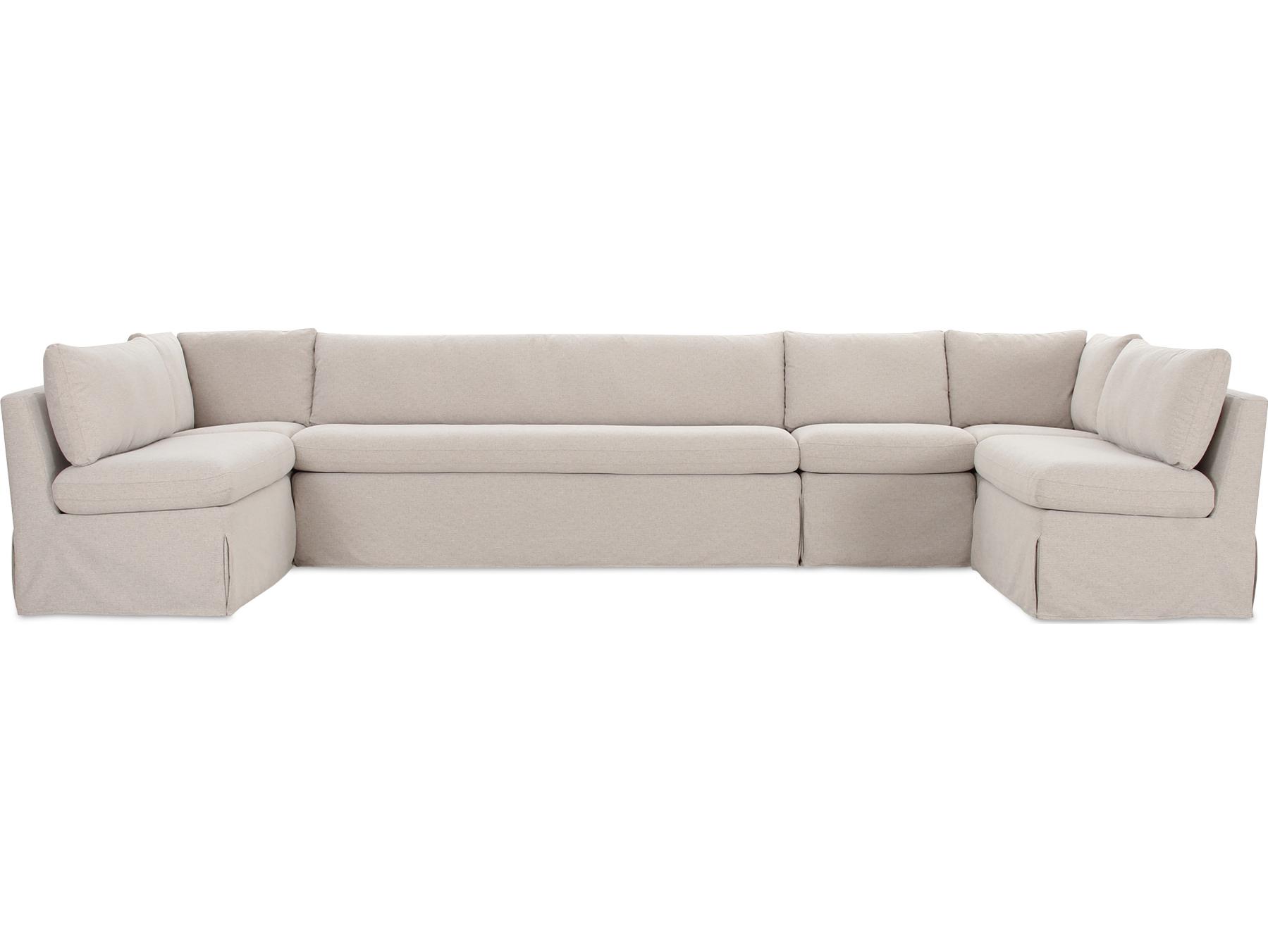 Moe's Home Fable Beige Upholstered Sectional Sofa