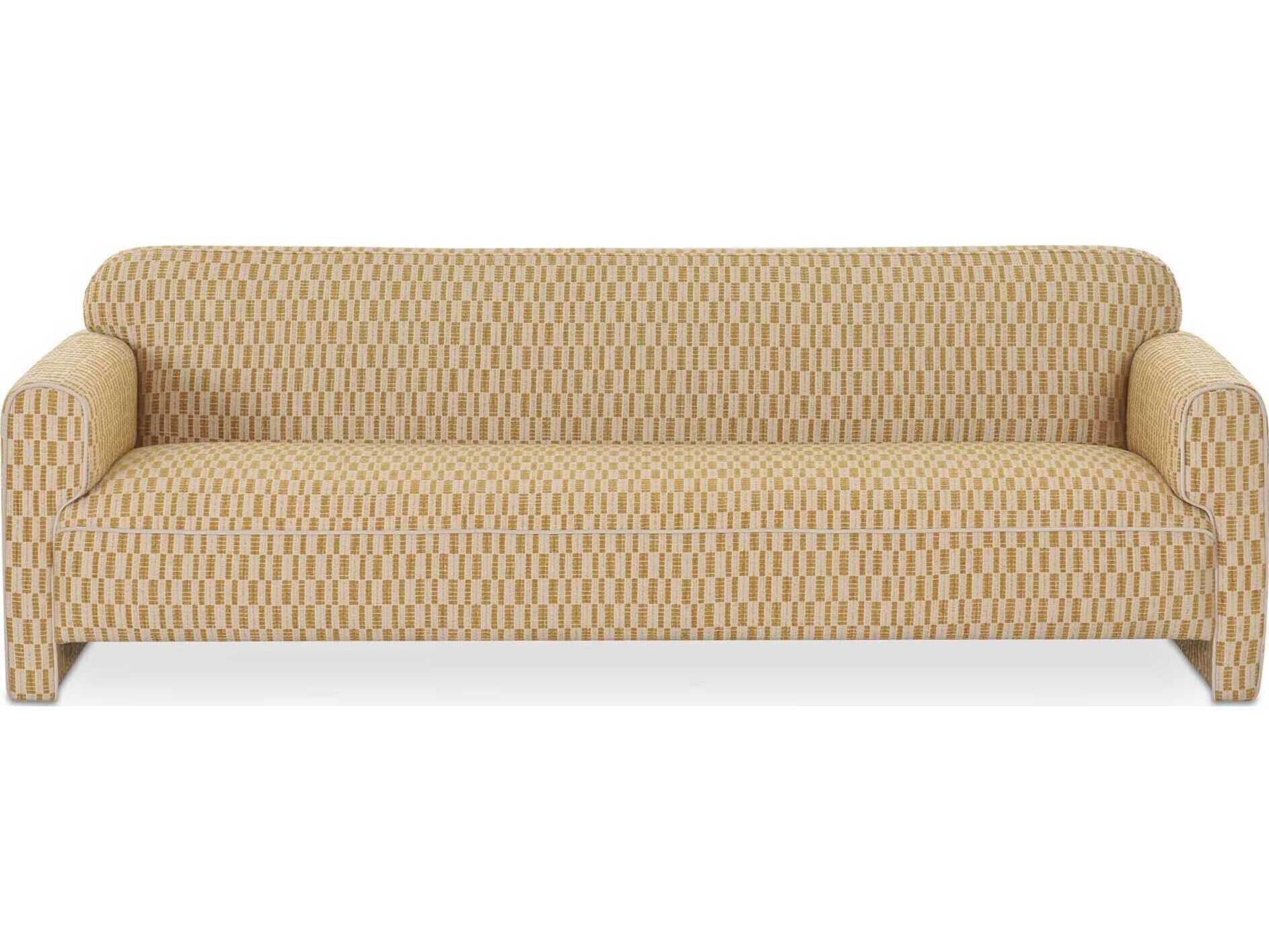 Moe's Home Leo Chartreuse Yellow Upholstered Sofa