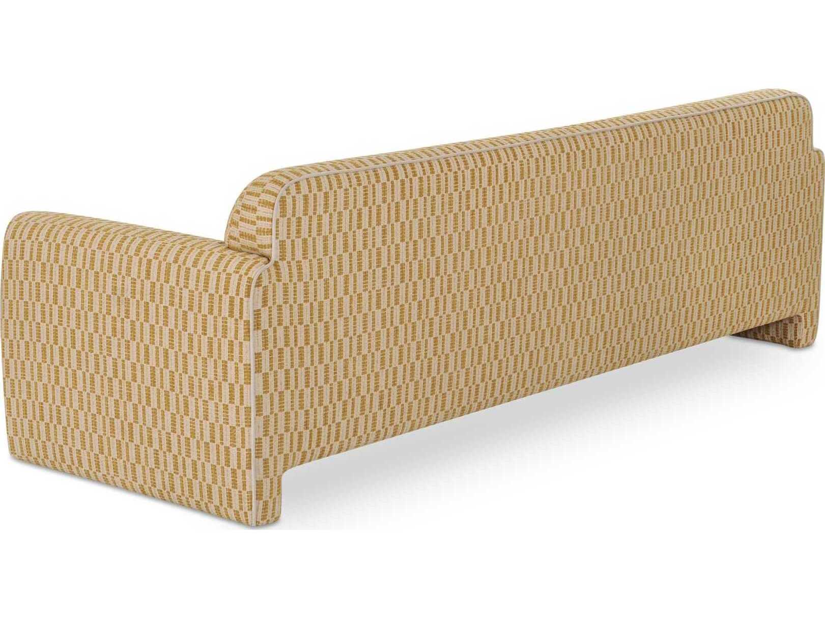 Moe's Home Leo Chartreuse Yellow Upholstered Sofa