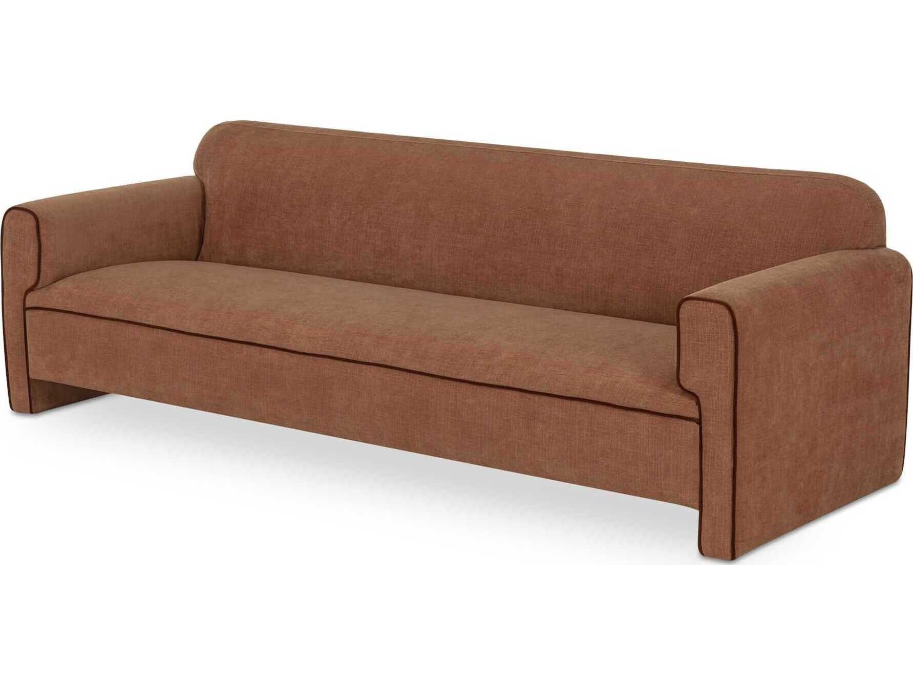 Moe's Home Leo Light Brown Upholstered Sofa