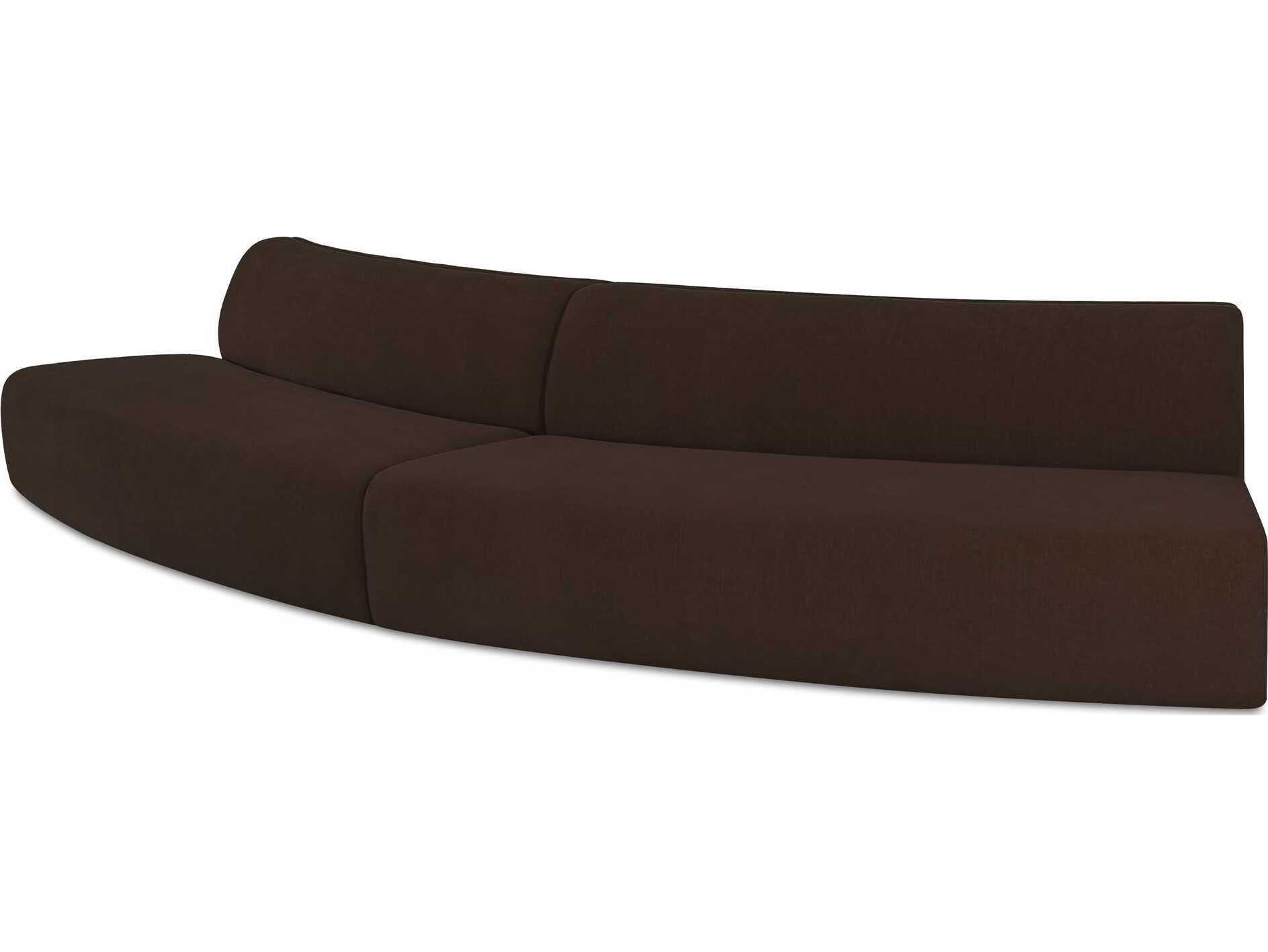 Moe's Home Naomi Upholstered Convex Sectional Sofa