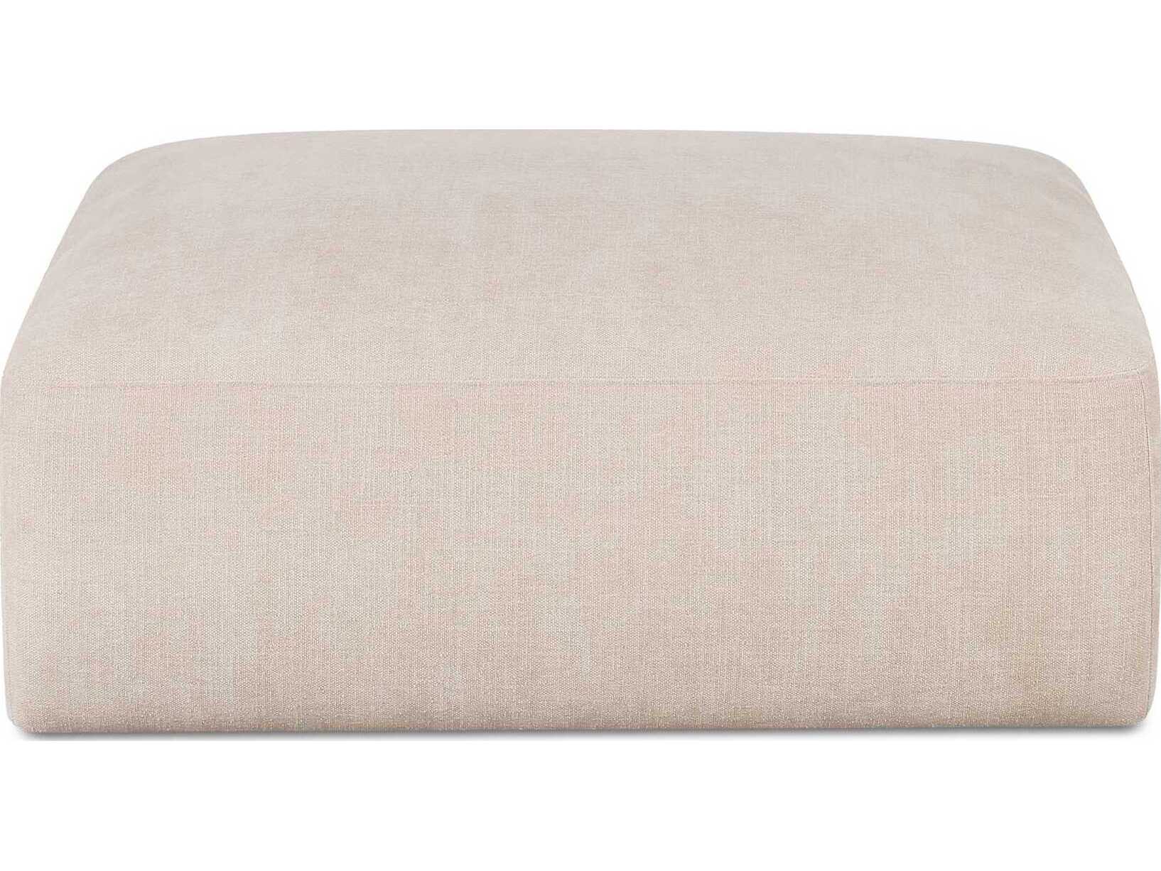 Moe's Home Matina Beige Upholstered Ottoman