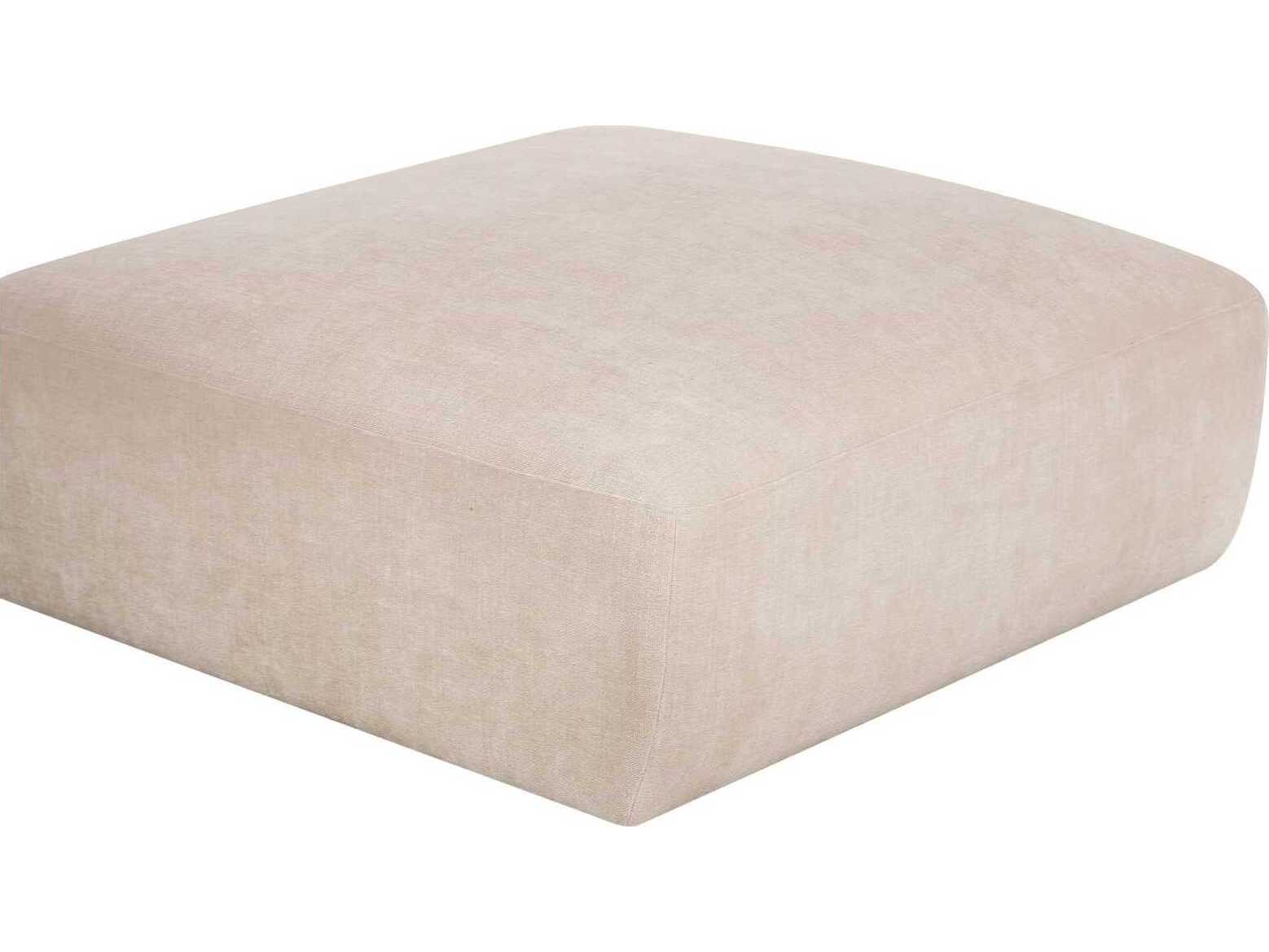 Moe's Home Matina Beige Upholstered Ottoman