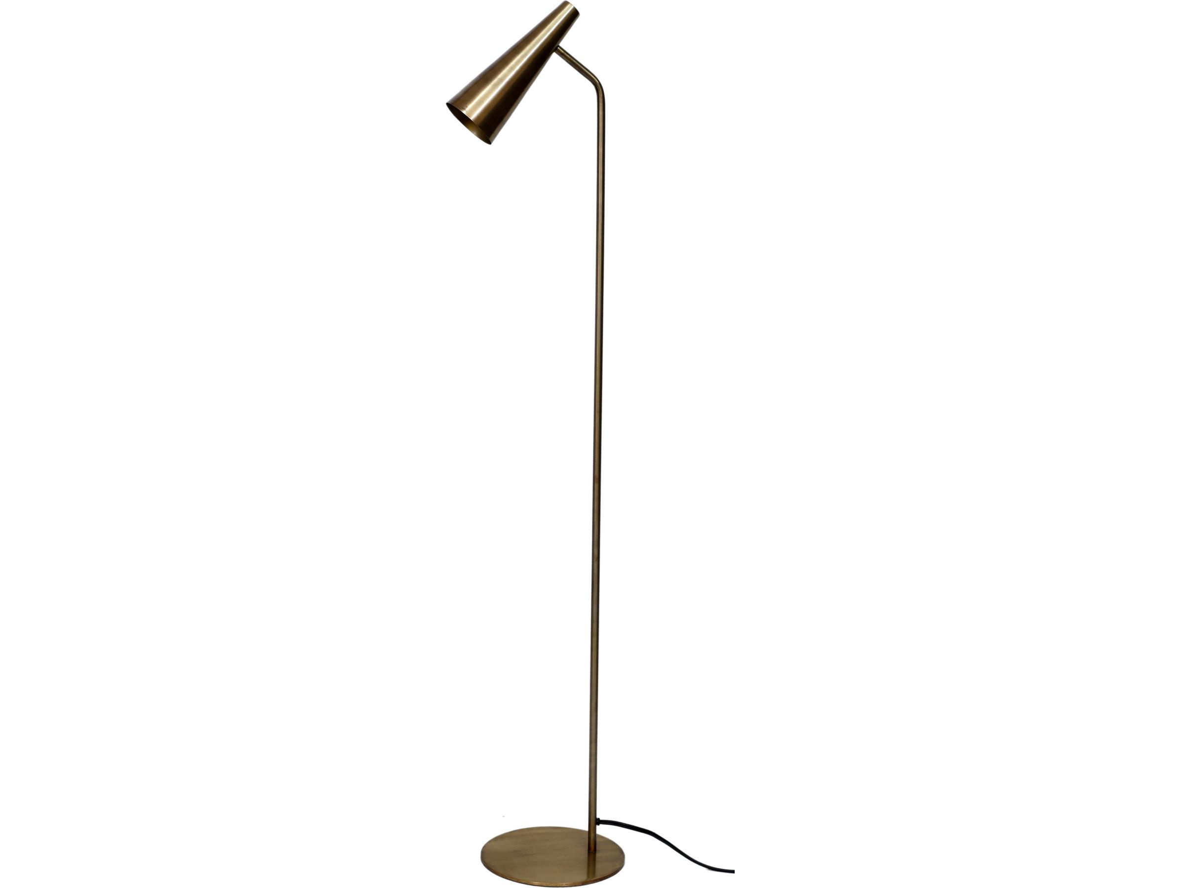 Moe's Home Trumpet LED Antique Brass Floor Lamp