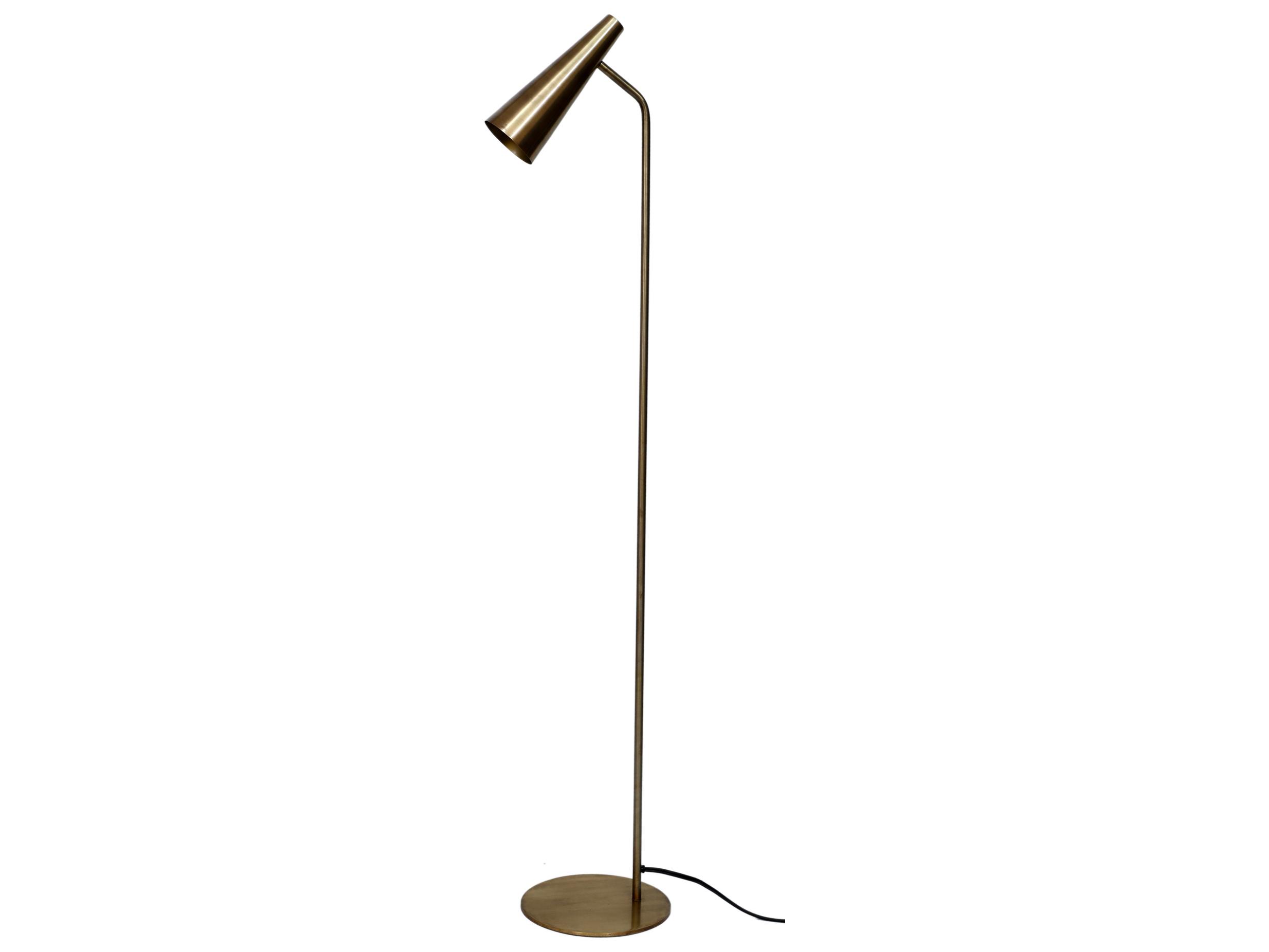 Moe's Home Trumpet LED Antique Brass Floor Lamp