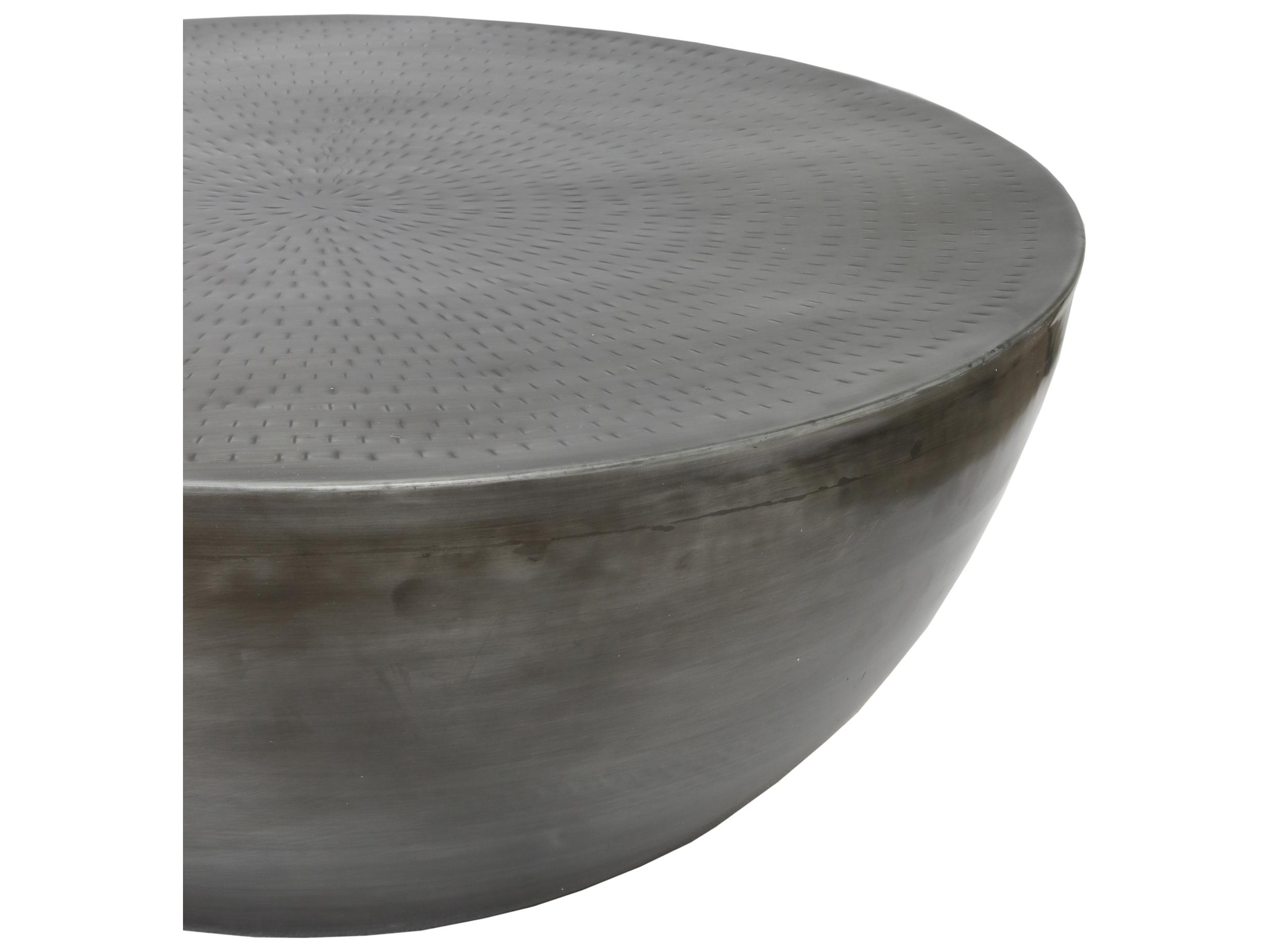 Moe's Home Conga Round Metal Antique Nickel Coffee Table