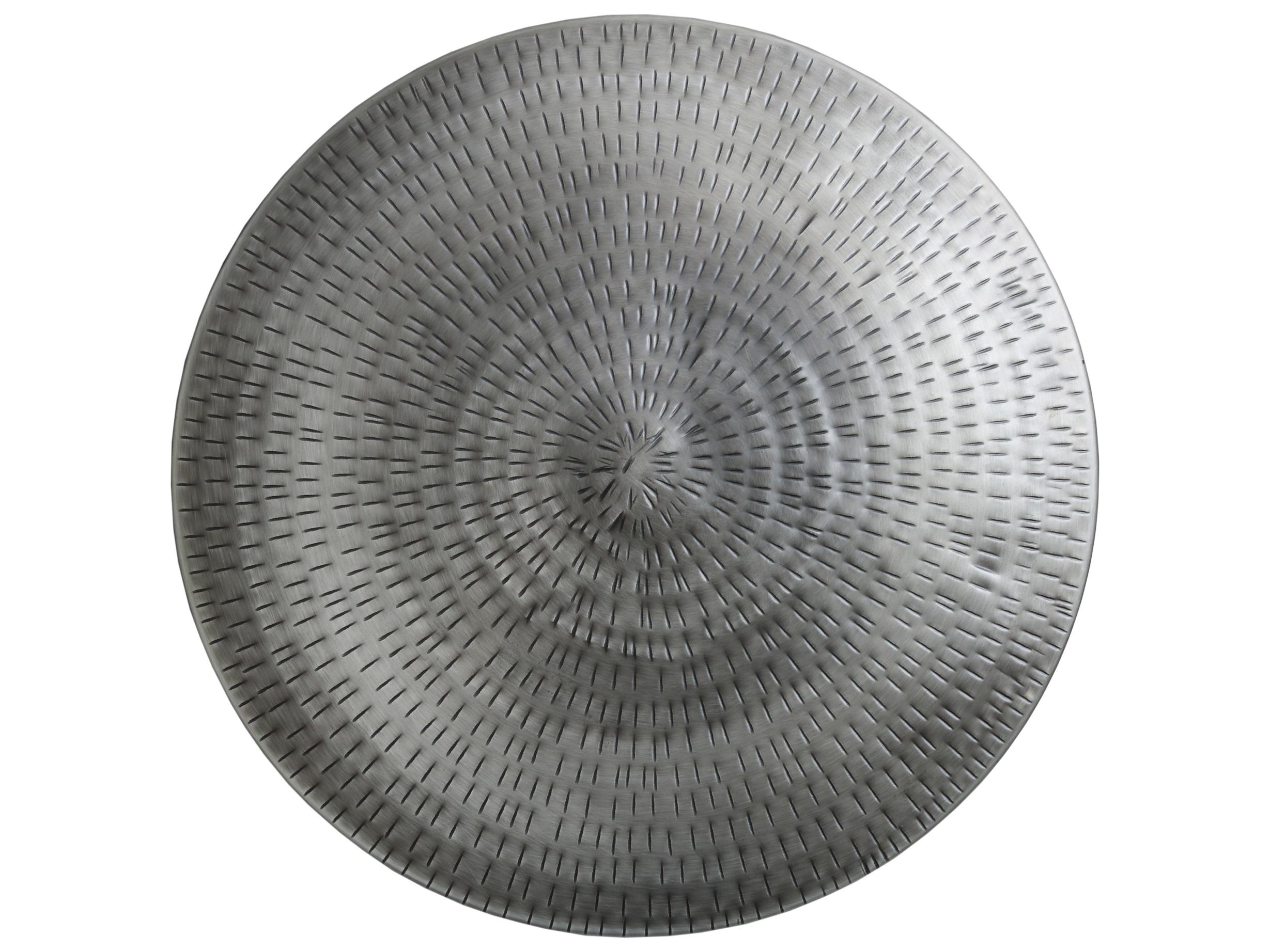 Moe's Home Arthur Round Metal Antique Nickel End Table