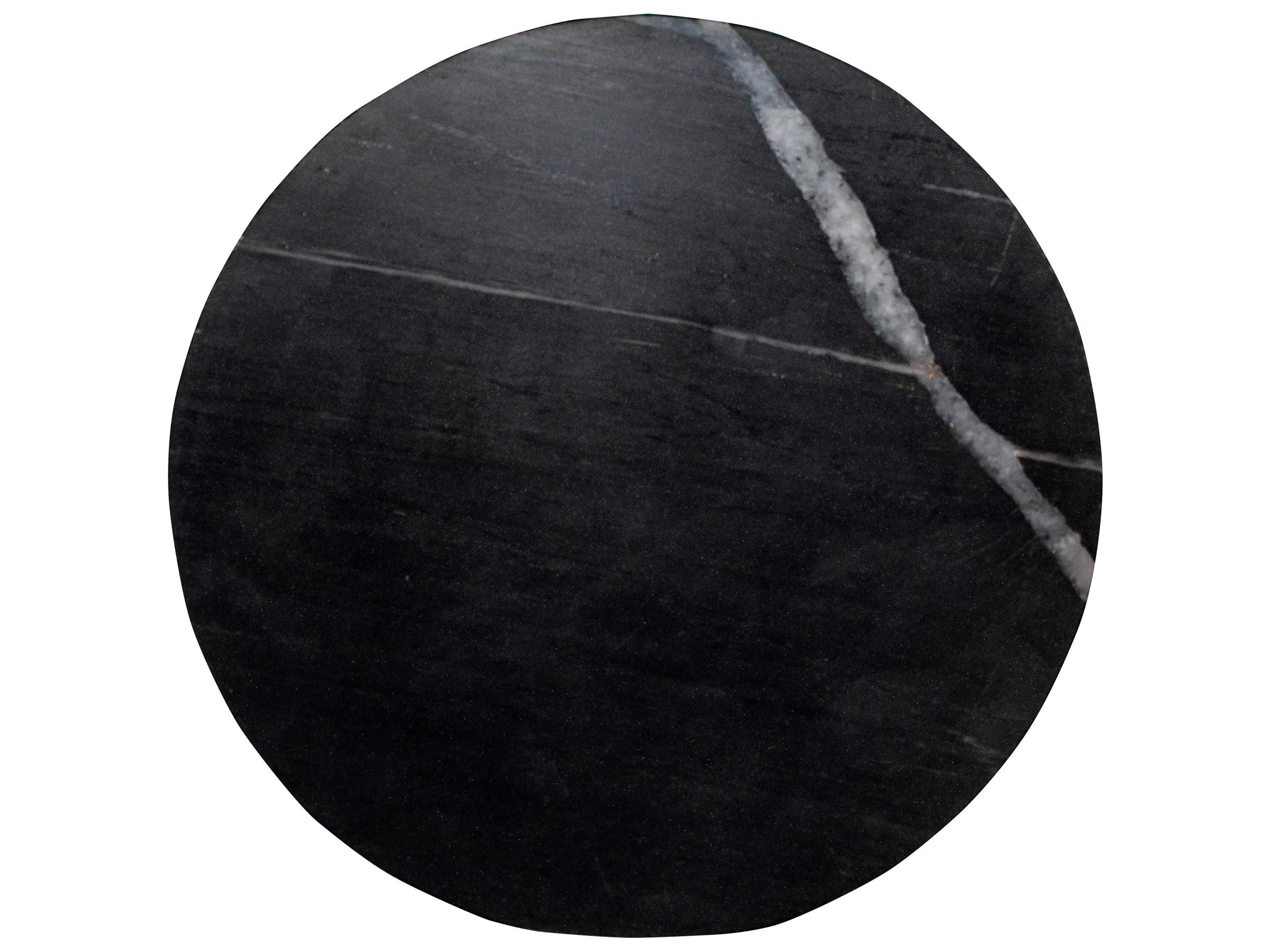 Moe's Home Grace Round Marble Black End Table