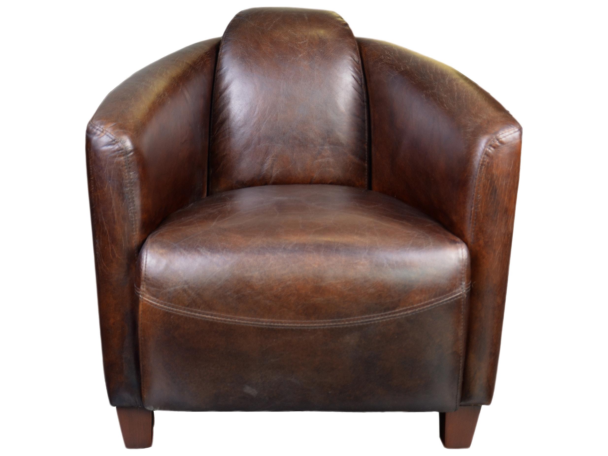 Moe's Home Brown Accent Leather Club Chair