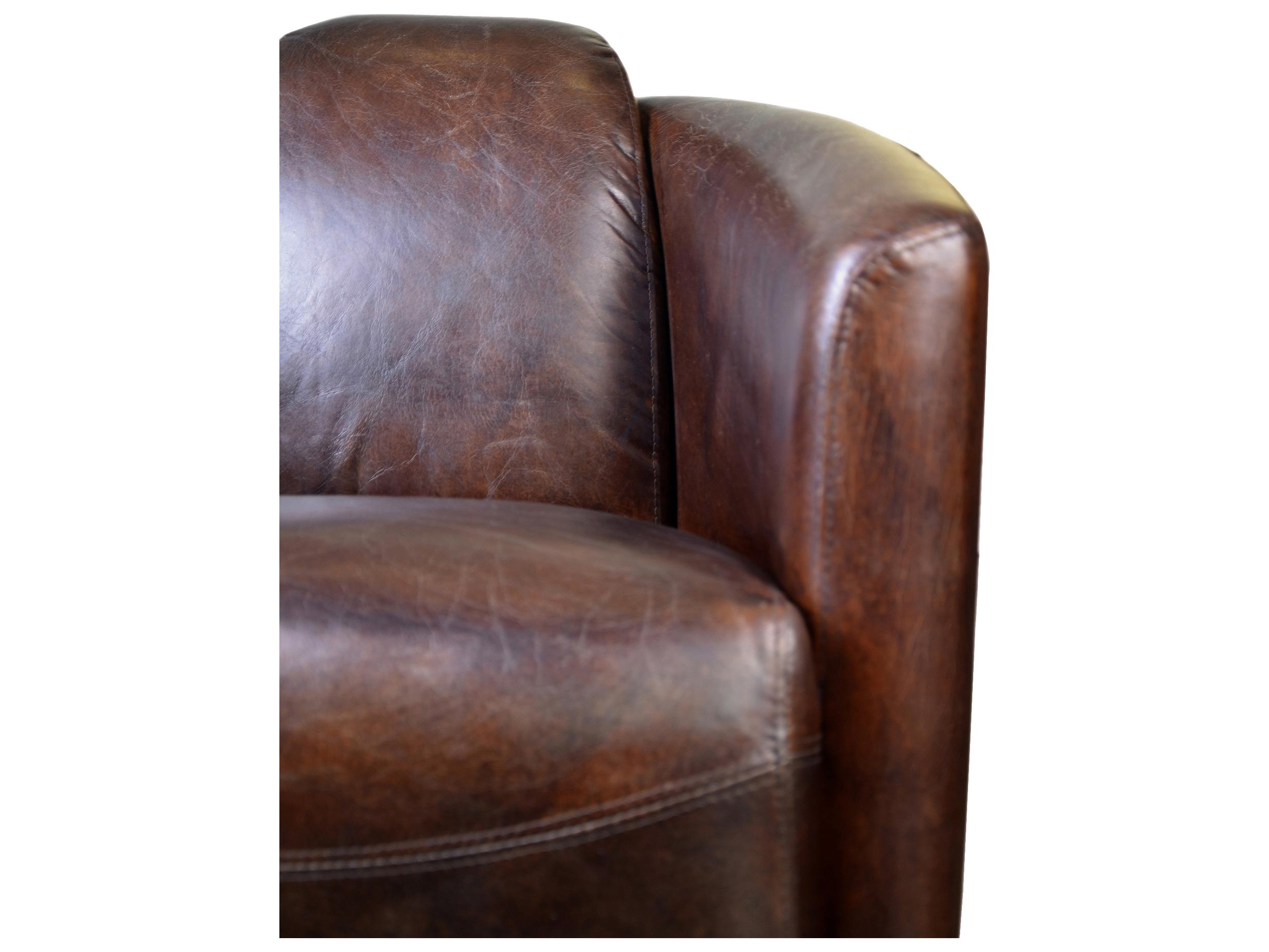 Moe's Home Brown Accent Leather Club Chair