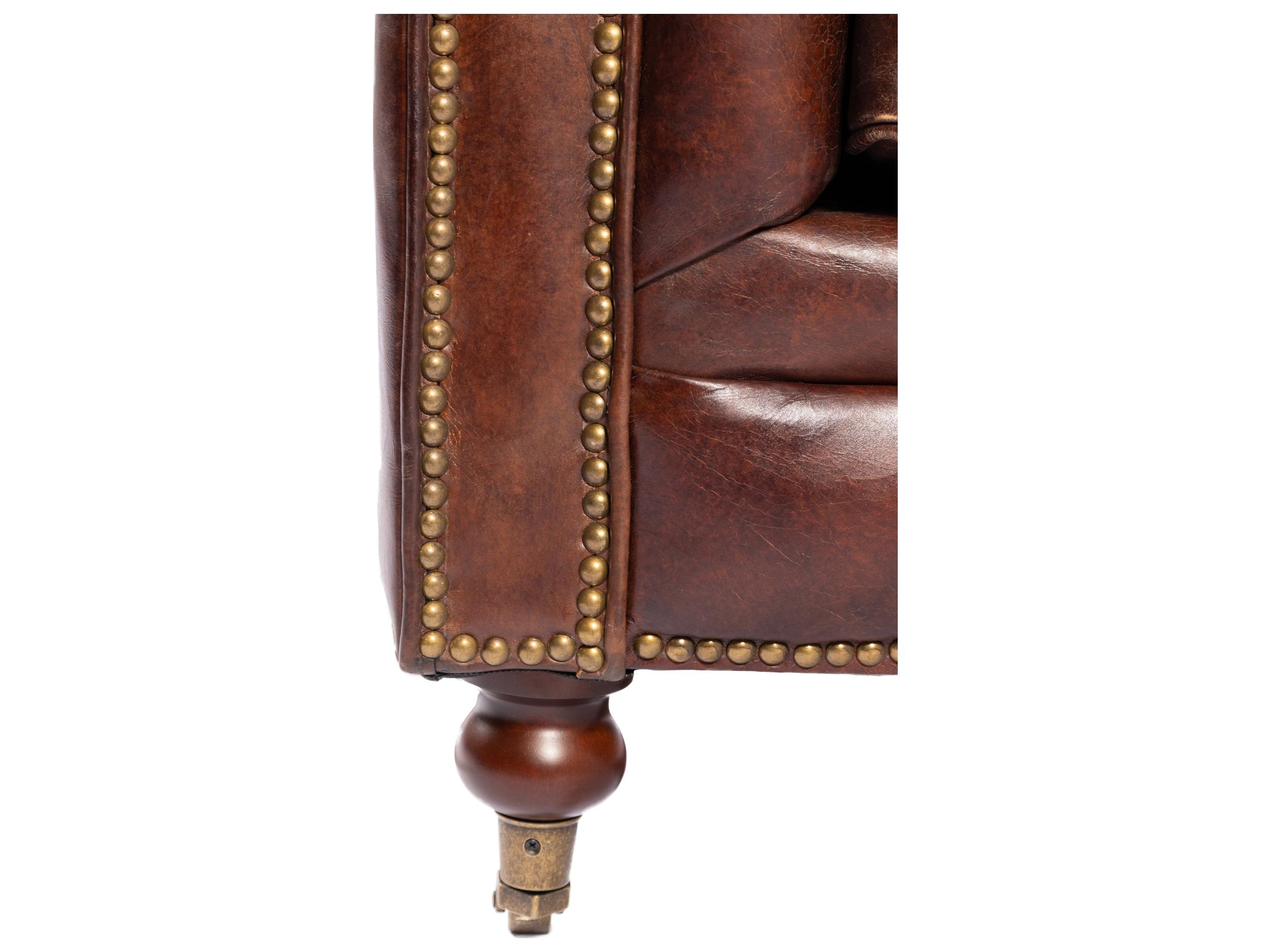 Moe's Home Accent Brown Leather Sofa