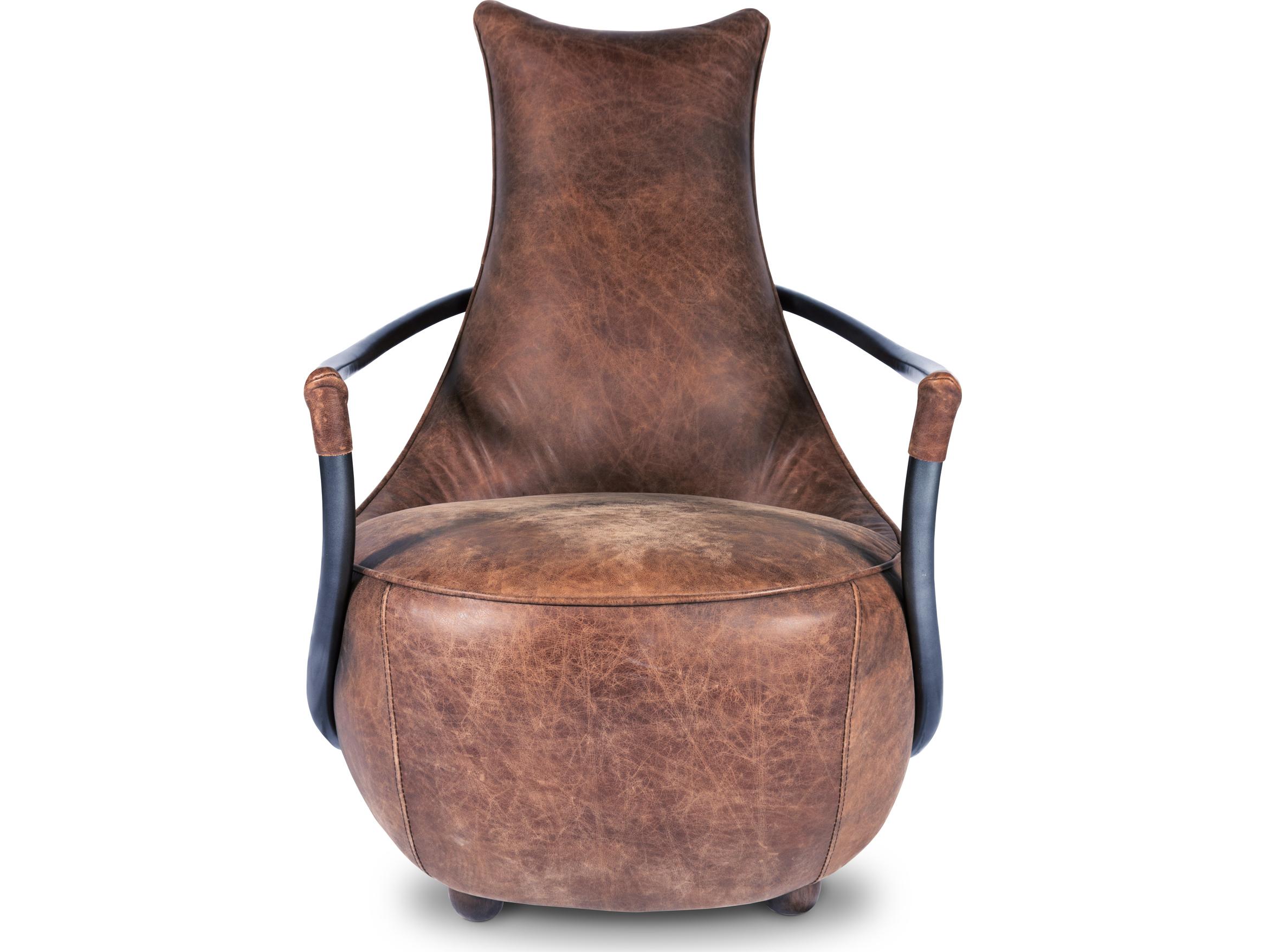 Moe's Home Brown Leather Accent Chair