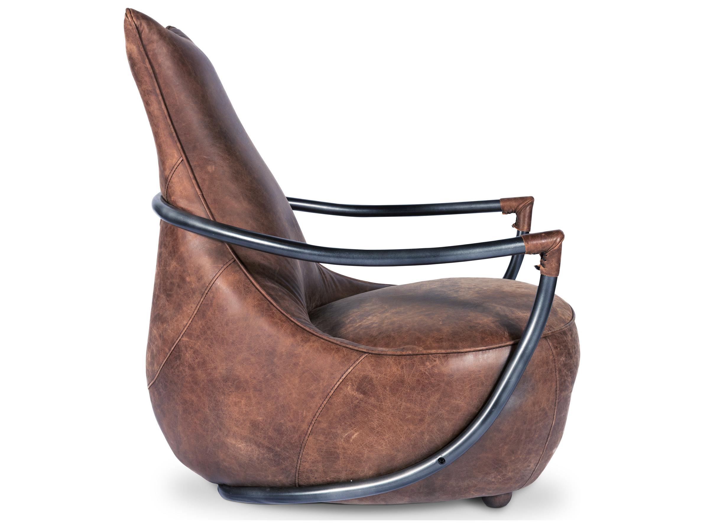 Moe's Home Brown Leather Accent Chair