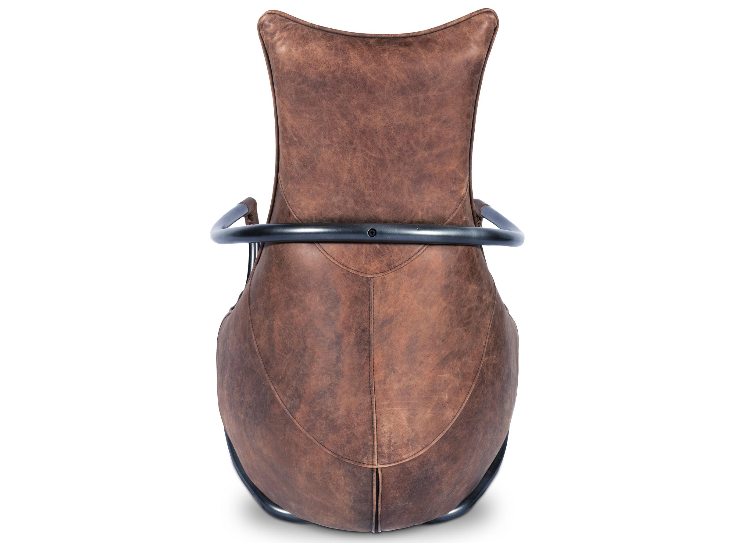 Moe's Home Brown Leather Accent Chair