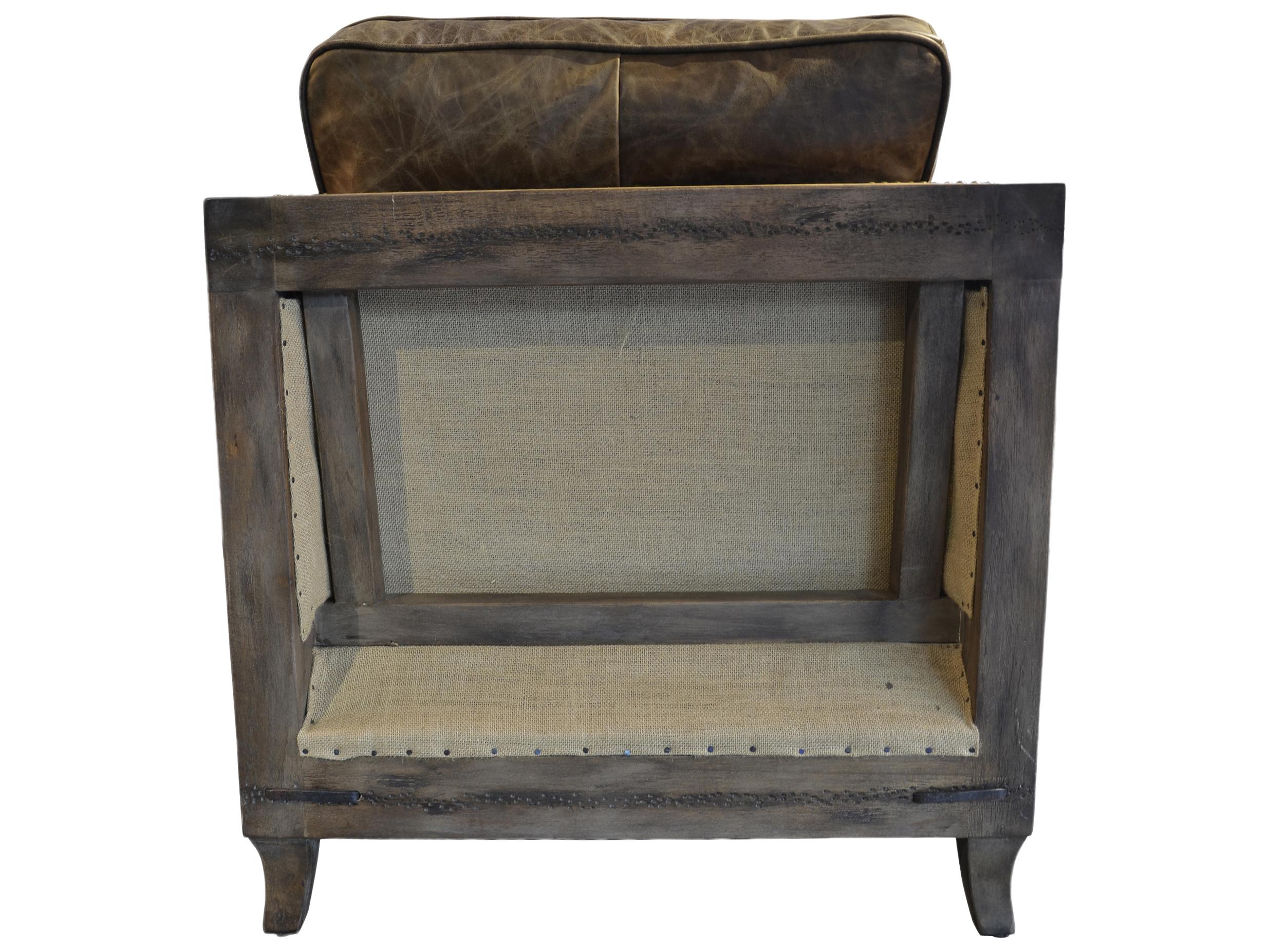 Moe's Home Darlington Brown Leather Accent Chair