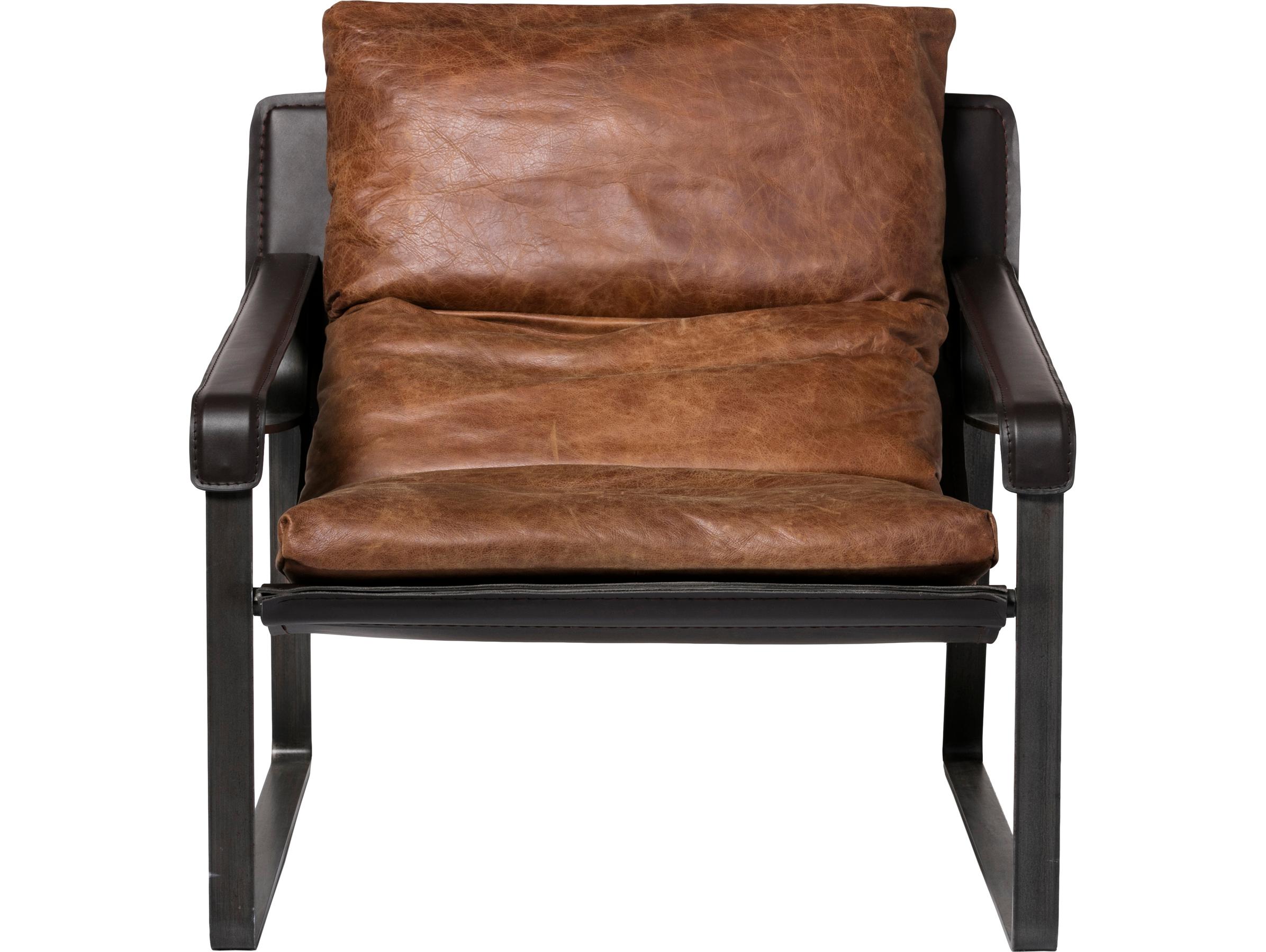 Moe's Home Connor Brown Leather Accent Chair