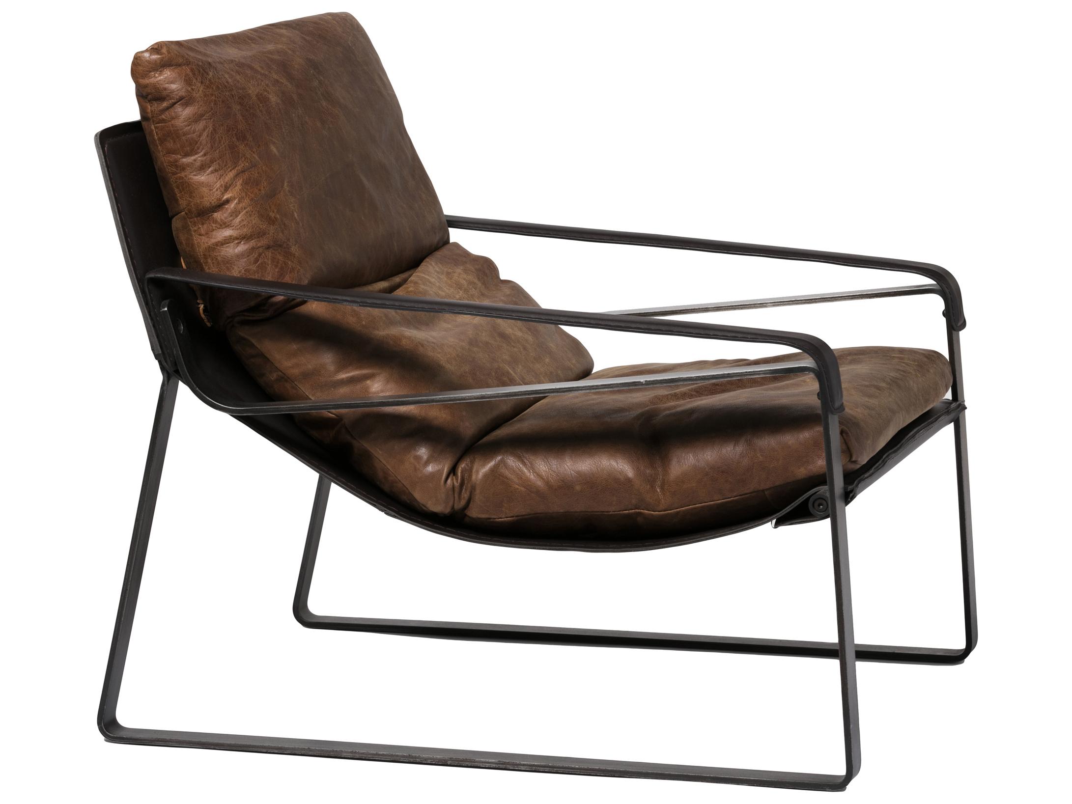 Moe's Home Connor Brown Leather Accent Chair