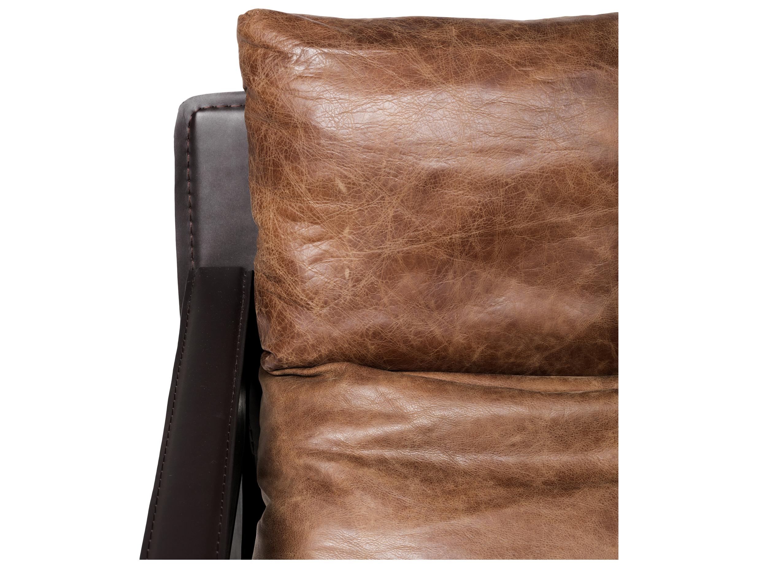 Moe's Home Connor Brown Leather Accent Chair