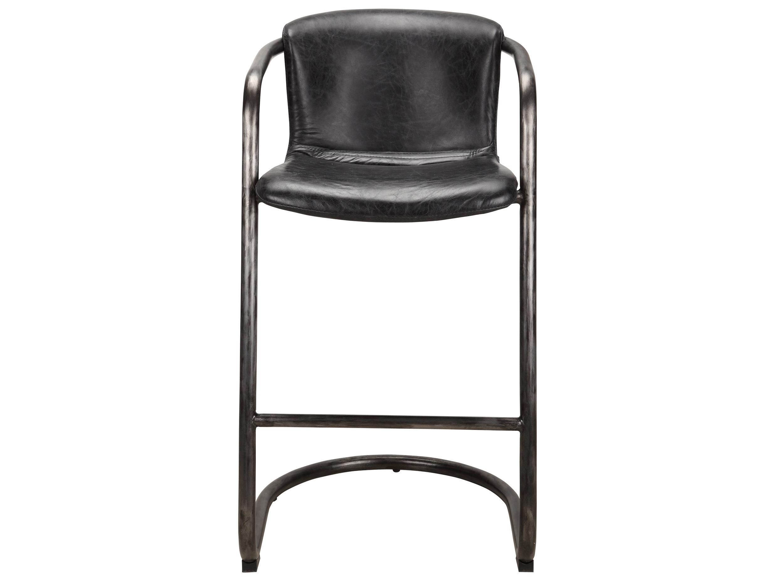 Moe's Home Freeman Leather Bar Stool - Set of Two