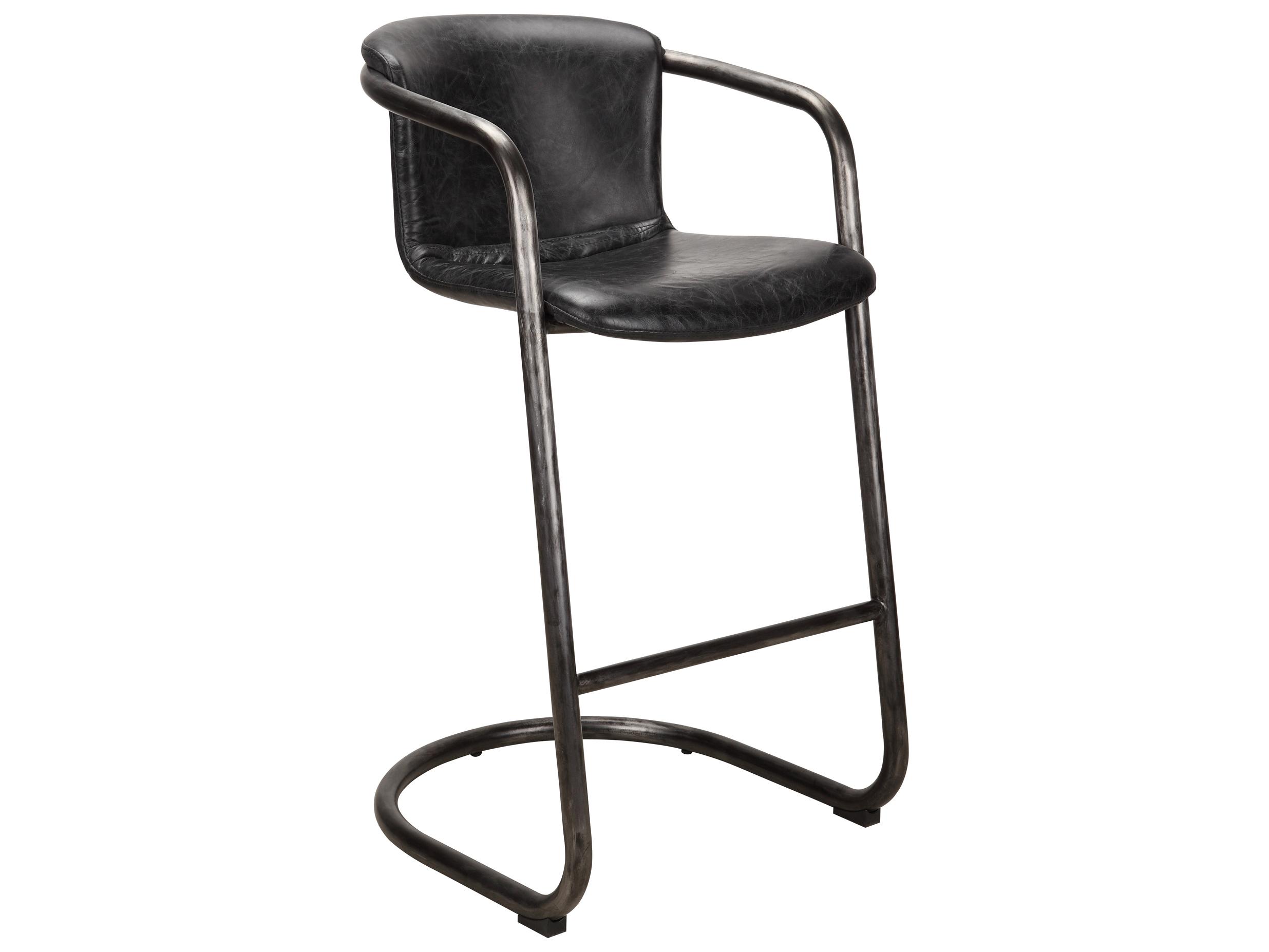 Moe's Home Freeman Leather Bar Stool - Set of Two
