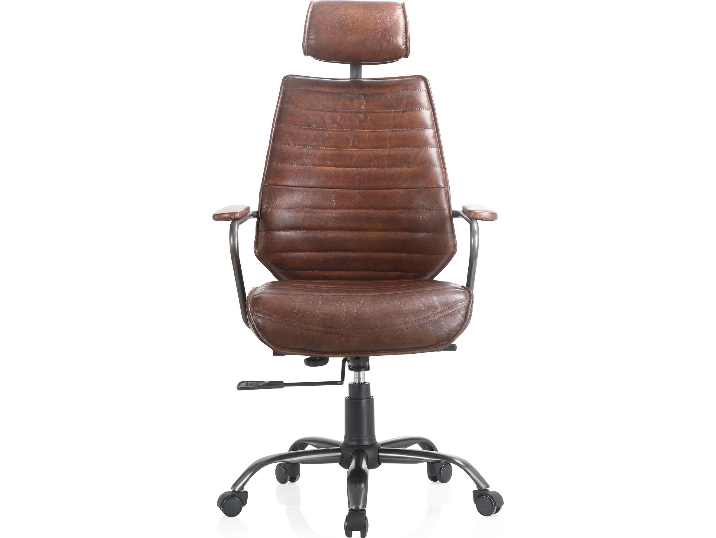 Moe's Home Leather Adjustable Executive Desk Chair
