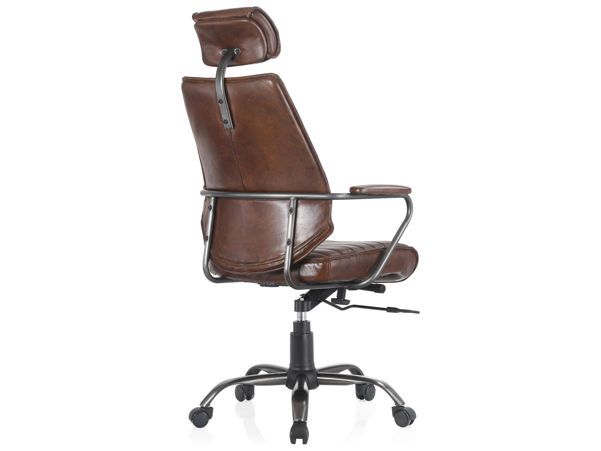 Moe's Home Leather Adjustable Executive Desk Chair