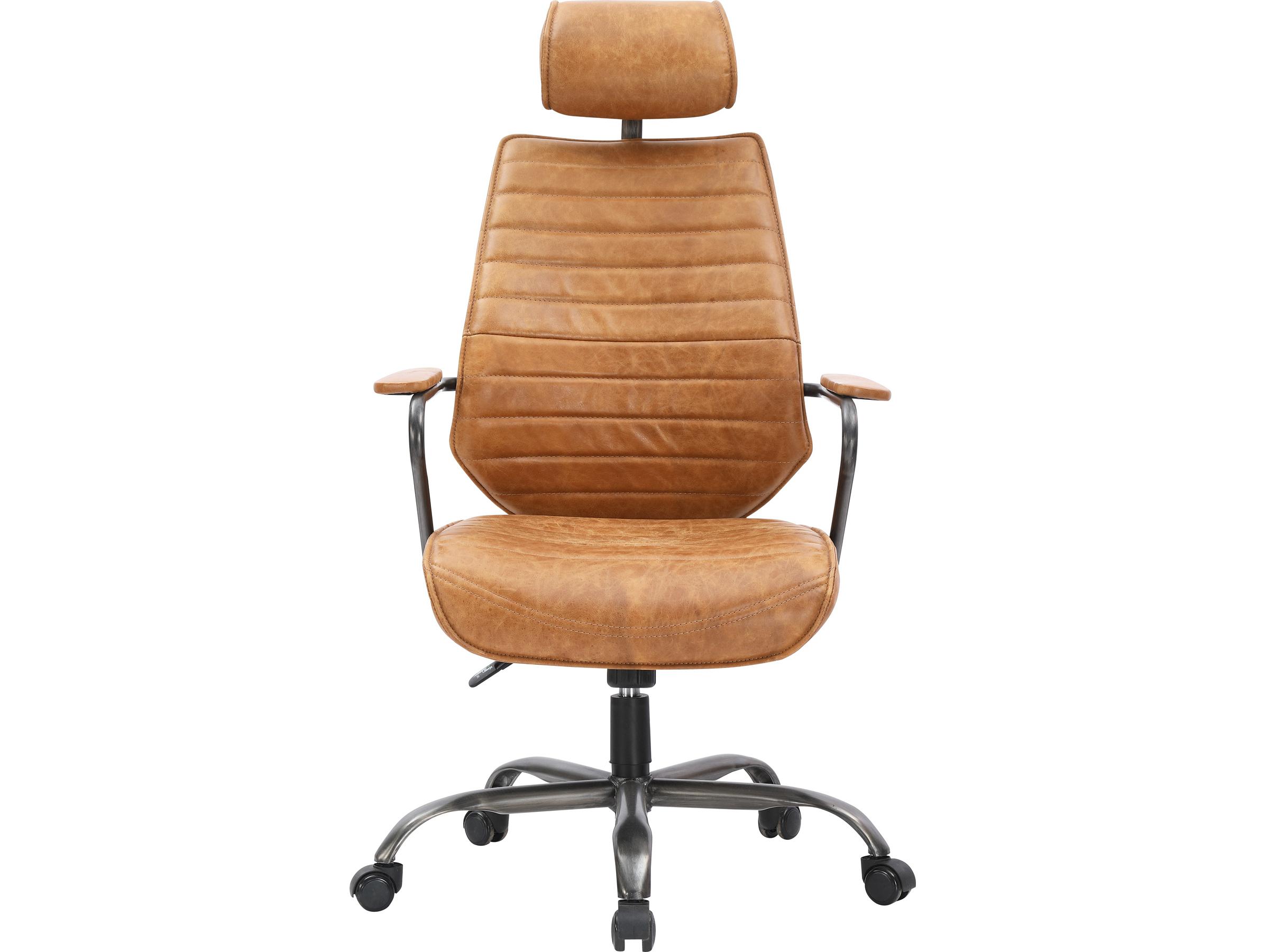 Moe's Home Leather Adjustable Executive Desk Chair