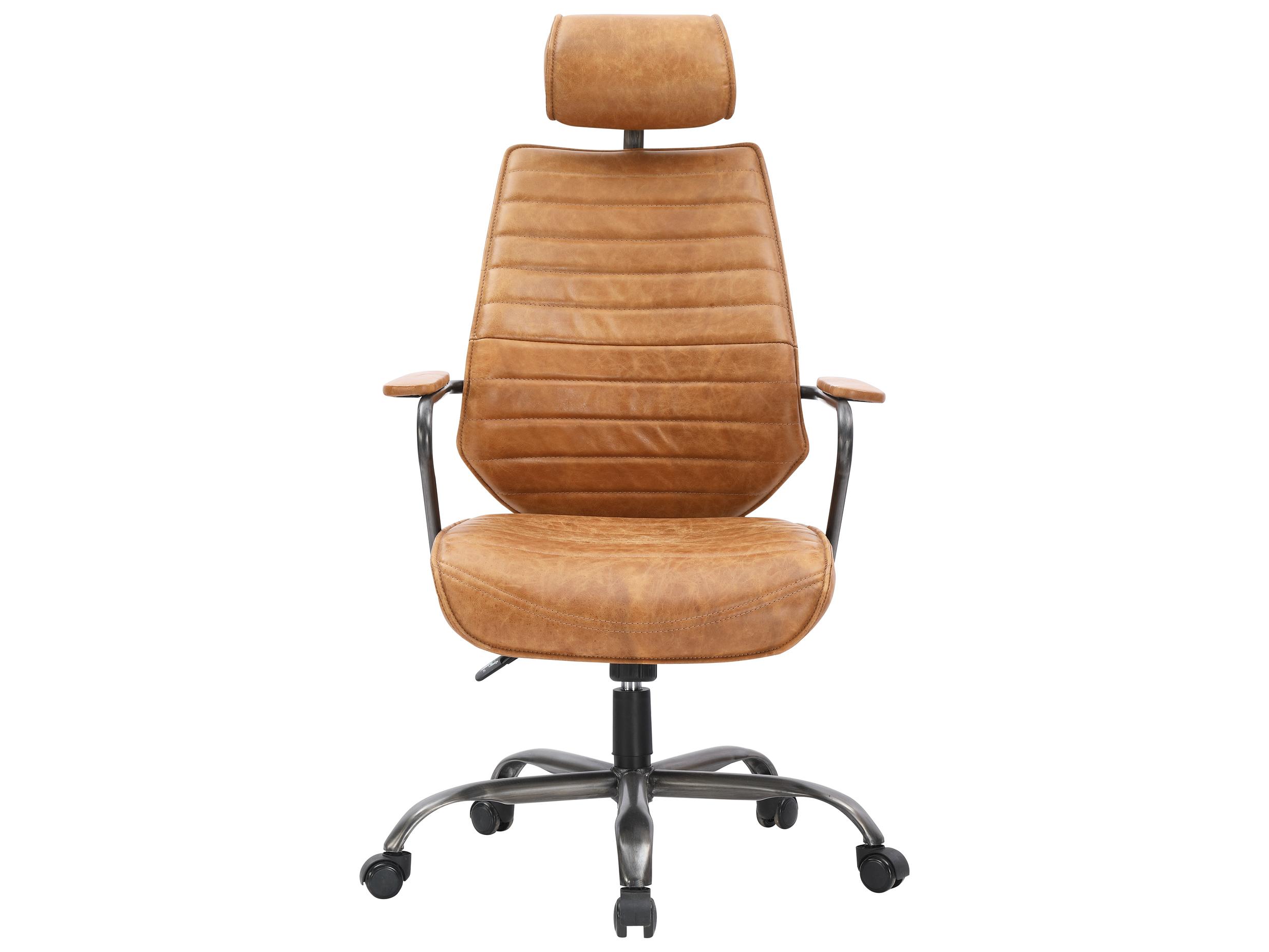 Moe's Home Leather Adjustable Executive Desk Chair