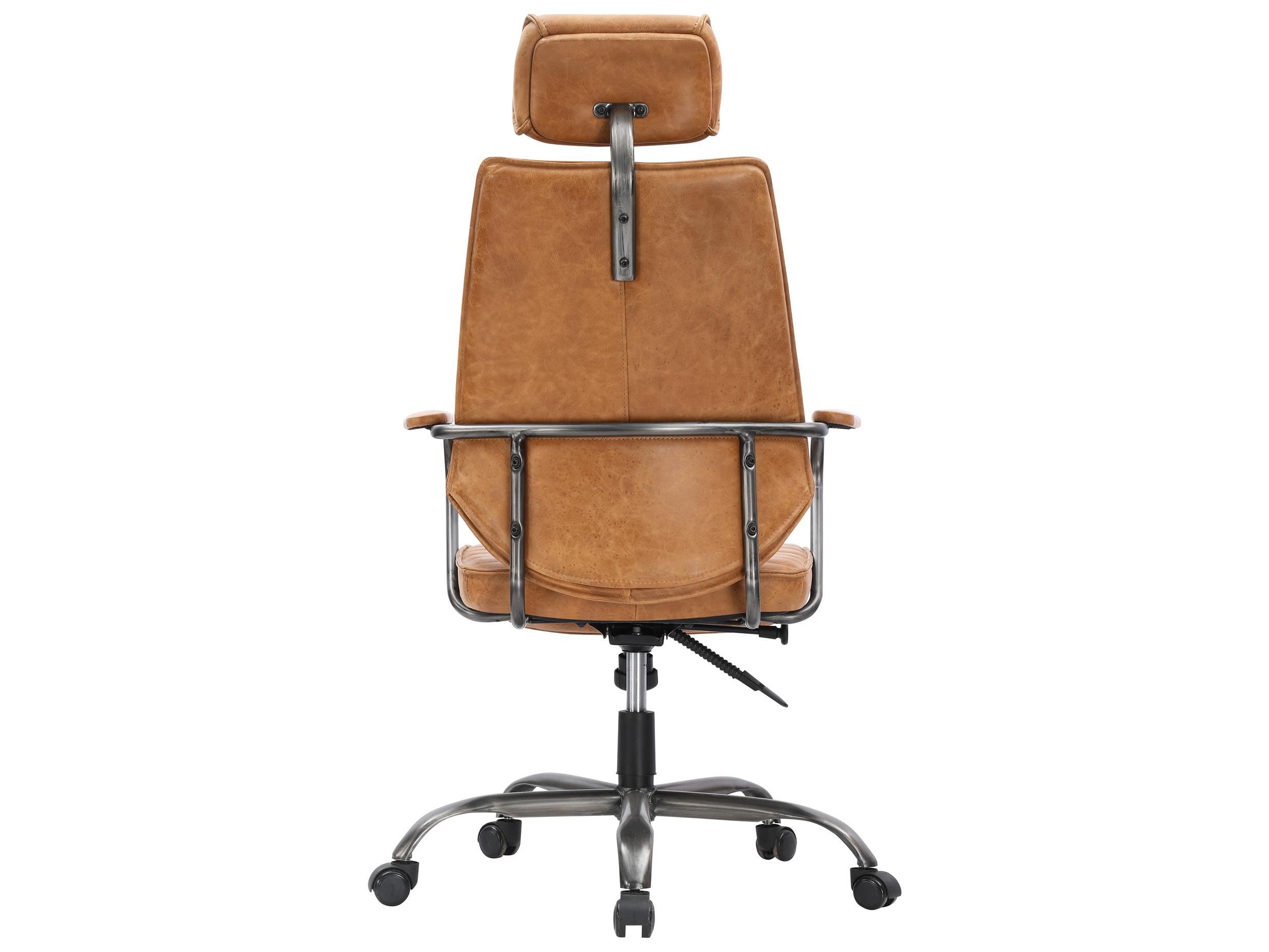 Moe's Home Leather Adjustable Executive Desk Chair