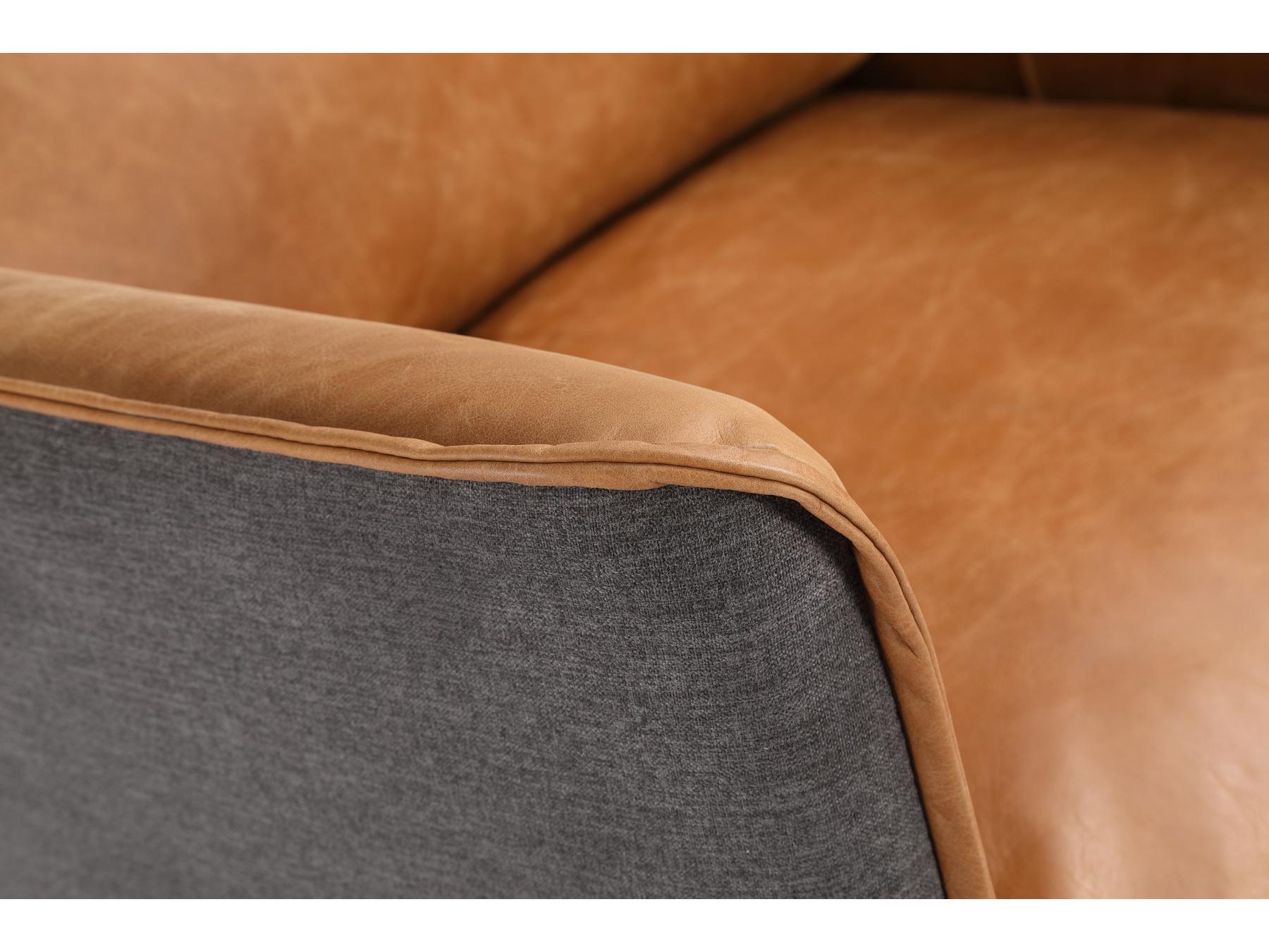 Moe's Home Messina Brown Leather Accent Chair